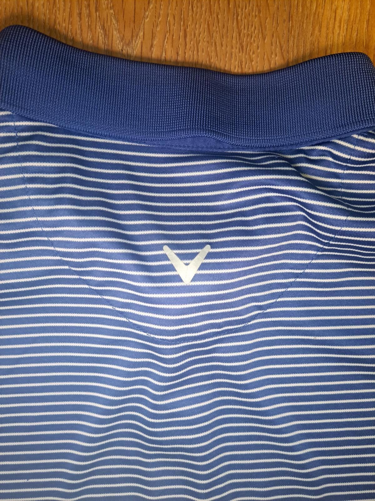Callaway Callaway Golf Polo Shirt Mens XXL Blue White Striped Size US XXL / EU 58 / 5 - 4 Thumbnail