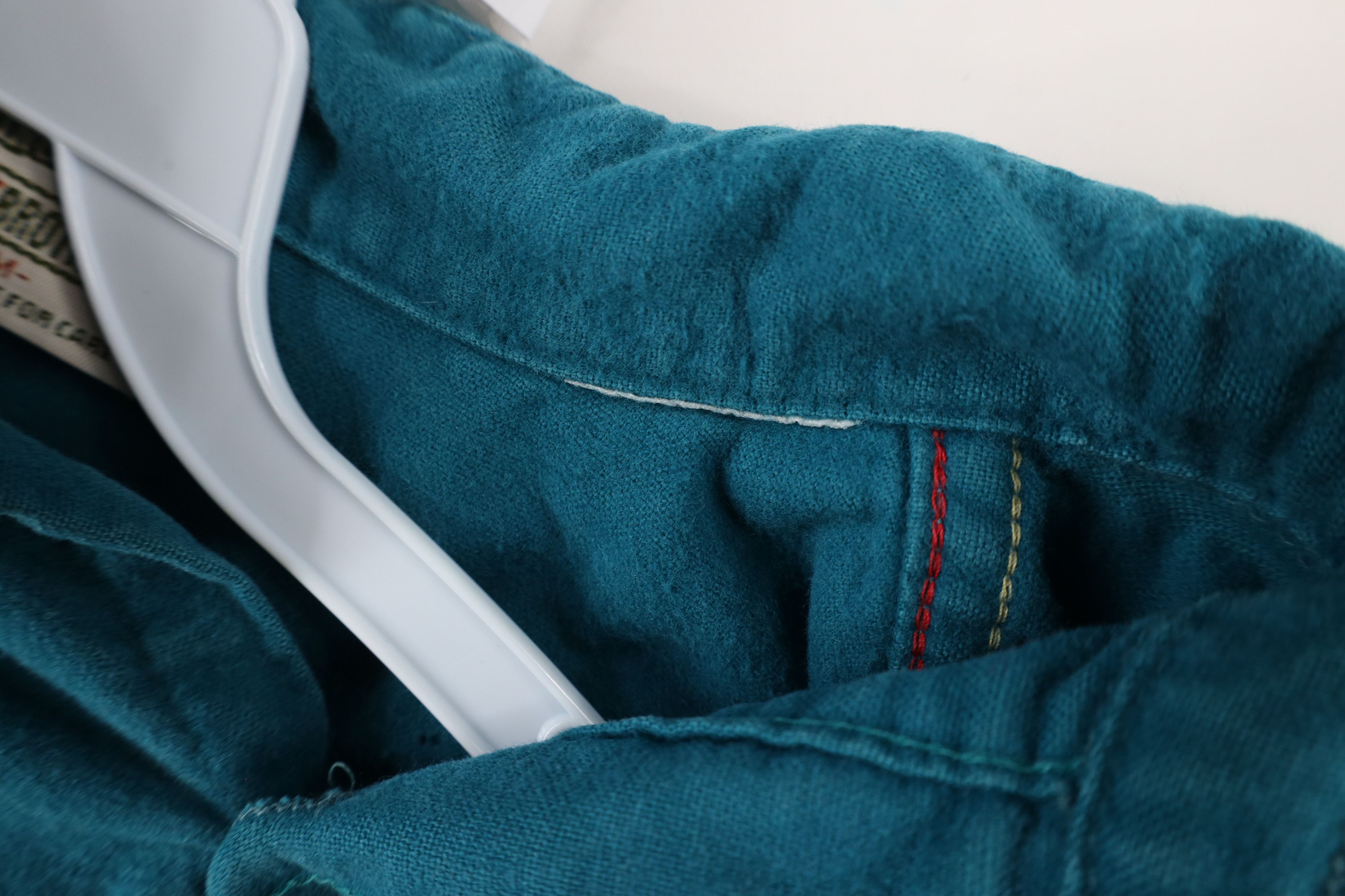 FiveBrother × Vintage Vintage 90s Five Brother Chamois Cloth Button Shirt Teal Size US M / EU 48-50 / 2 - 11 Thumbnail