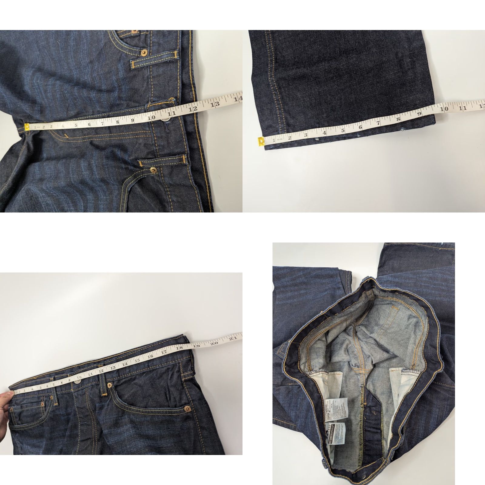 Levi's Levis 527 Jeans Mens 36X32 Blue Slim Bootcut Western Cowboy Dark Wash Denim Size US 36 / EU 52 - 8 Thumbnail