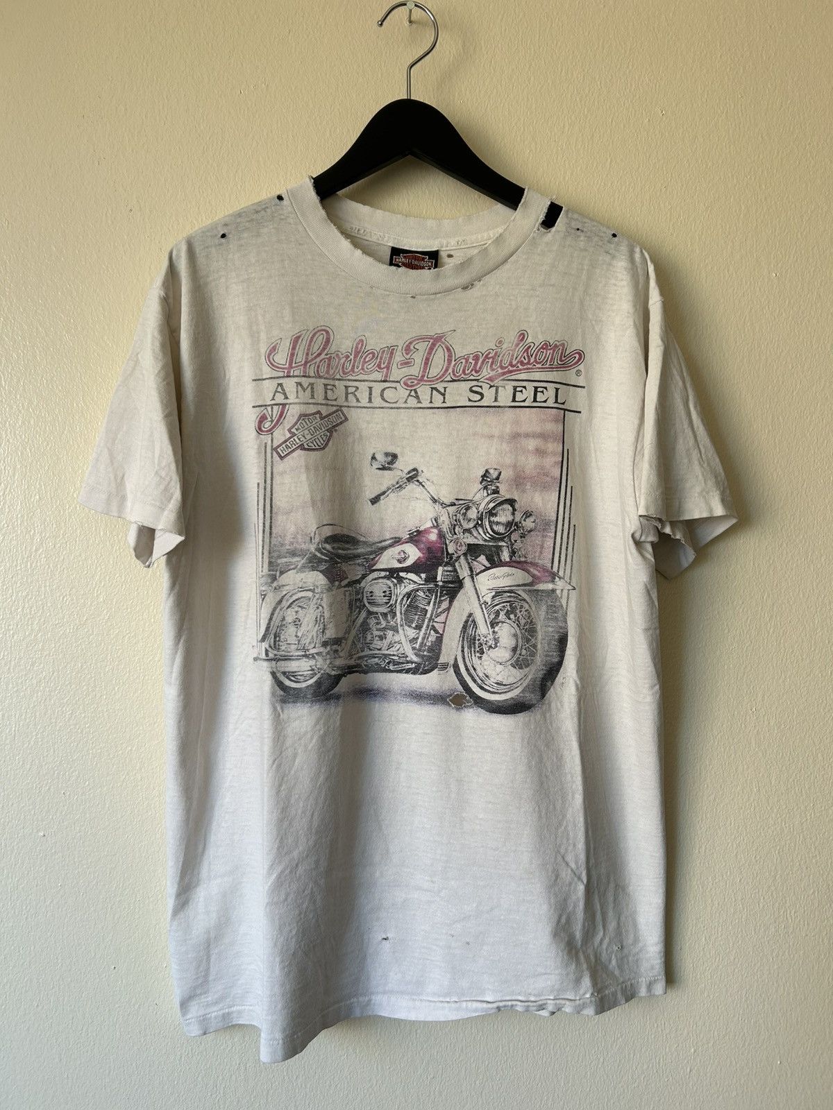 Harley Davidson Vintage Harley Davidson Thrashed Tee Size US XL / EU 56 / 4 - 1 Thumbnail