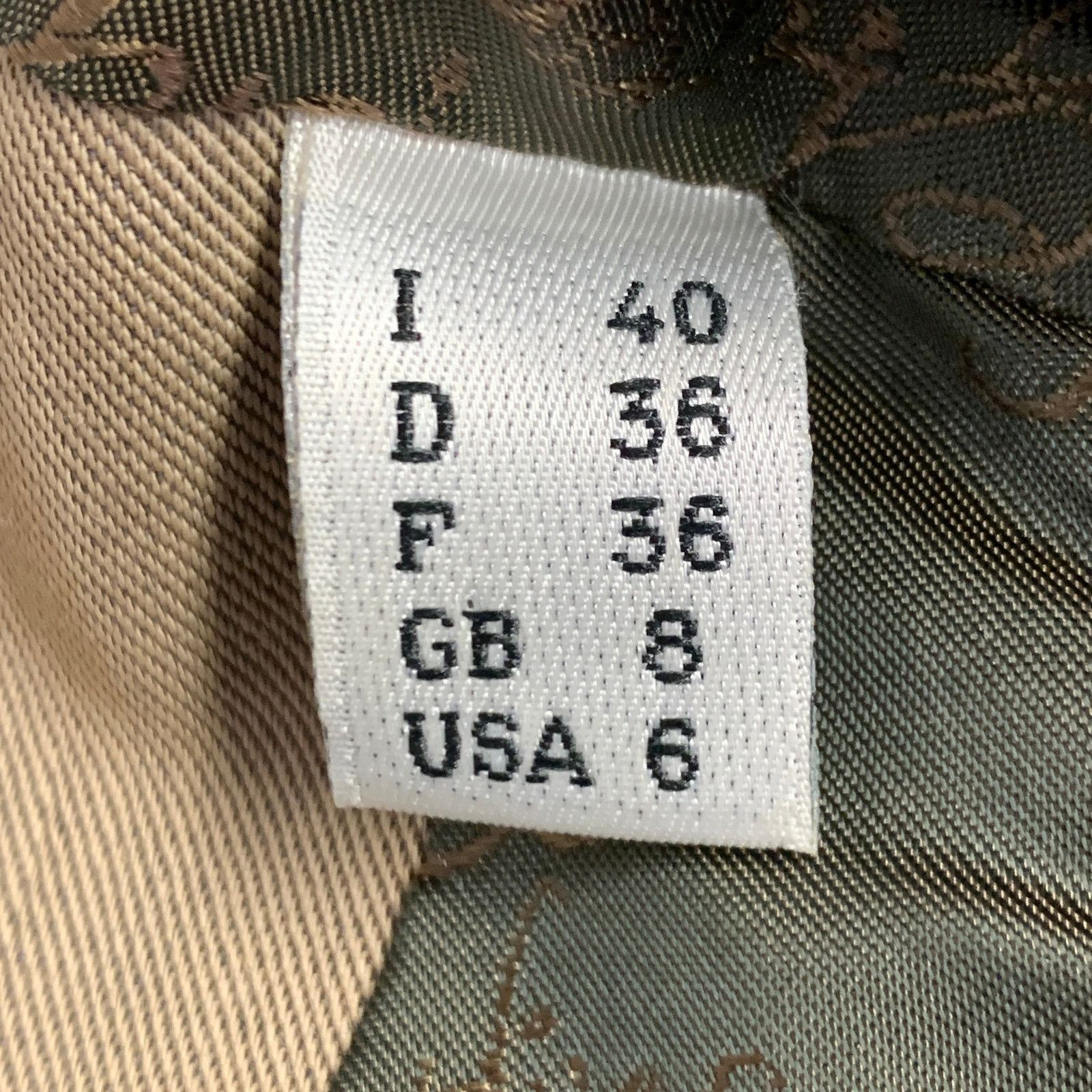 Jean Paul Gaultier JEAN PAUL GAULTIER 6 Beige Wool Single Breasted Skirt Suit Size 28" / US 6 / IT 42 - 11 Thumbnail