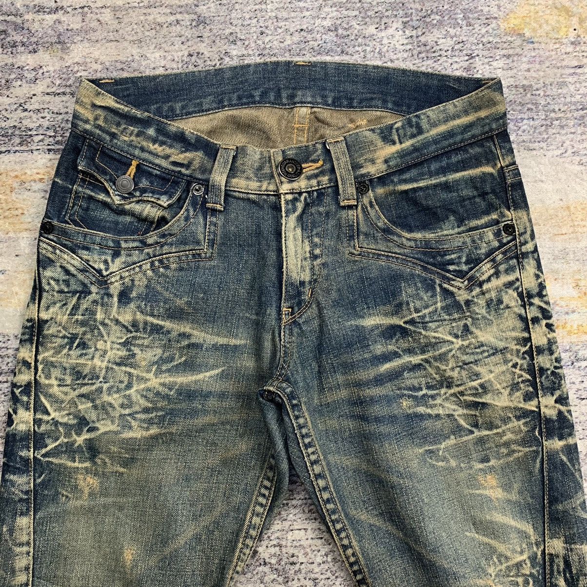 Japanese Brand Rattle trap mud wash flared distressed denim pants Size US 31 - 6 Thumbnail