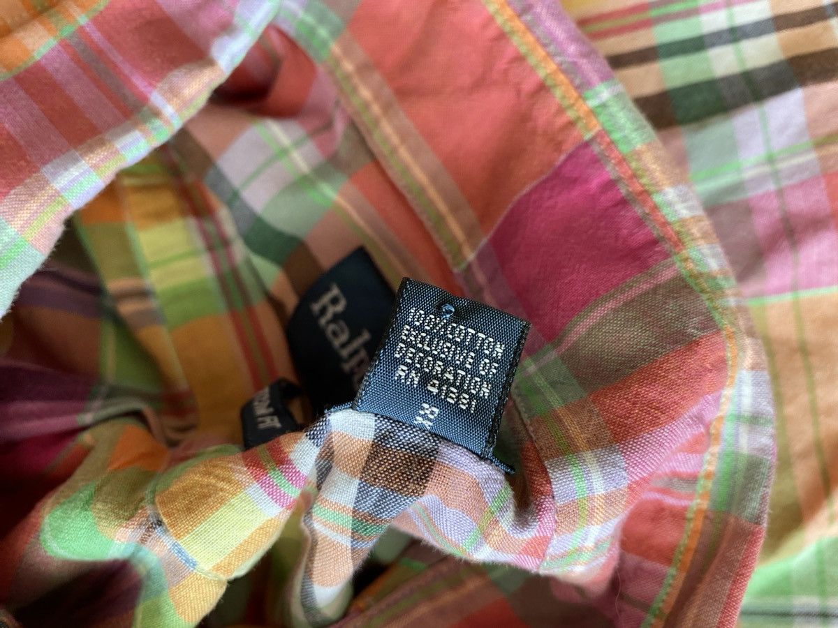 Polo Ralph Lauren Polo Ralph Lauren rainbow Check Vtg Custom Fit SS Shirt PRL Size US M / EU 48-50 / 2 - 7 Thumbnail