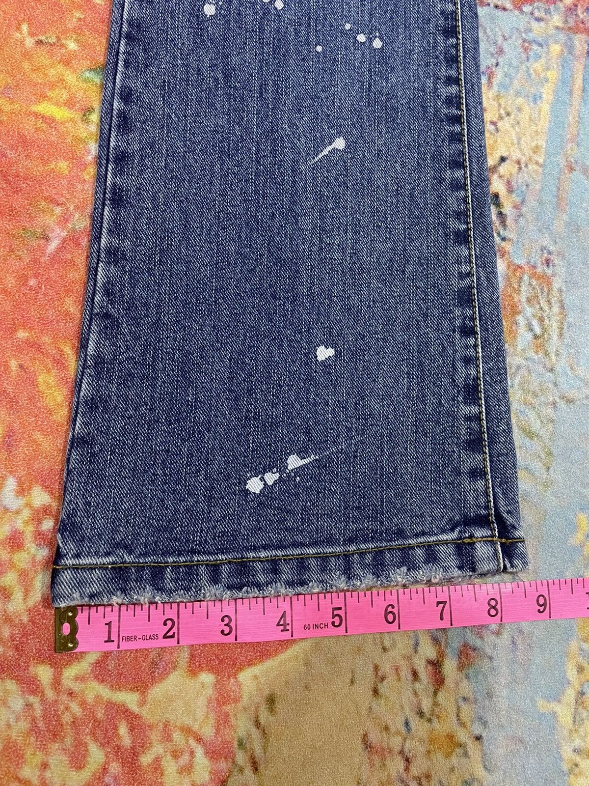 Japanese Brand Vintage Y2K Vence Thrashed Flare Denim Pants Size US 30 / EU 46 - 14 Thumbnail