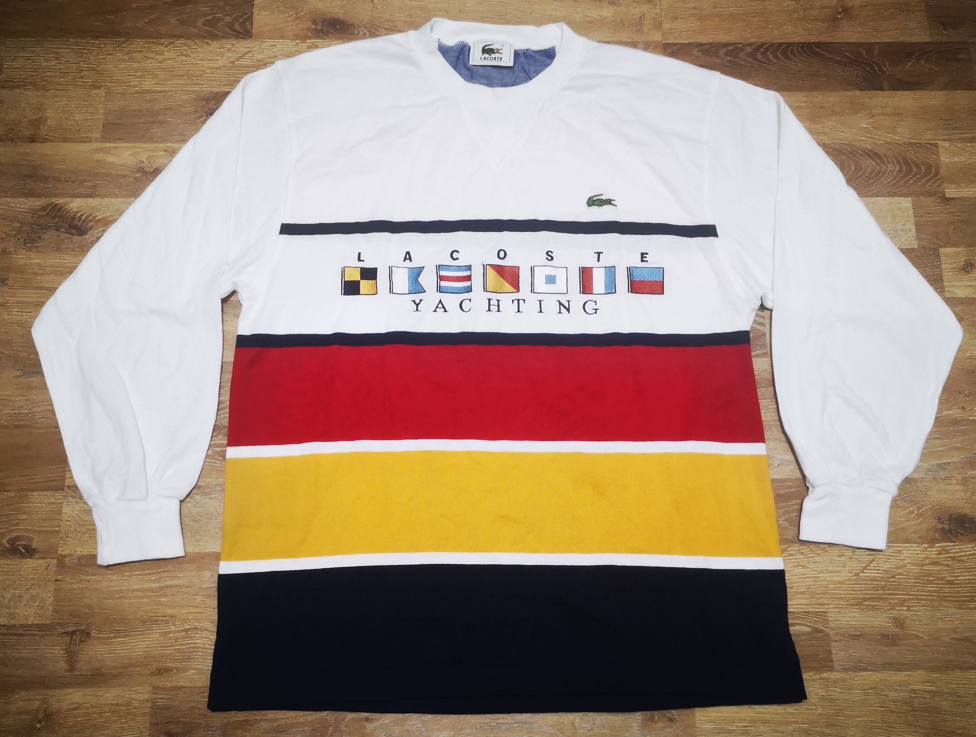 Designer × Lacoste × Vintage Vintage Lacoste Yachting Flag Sailing Gear Multicolour Shirt Size US L / EU 52-54 / 3 - 1 Thumbnail