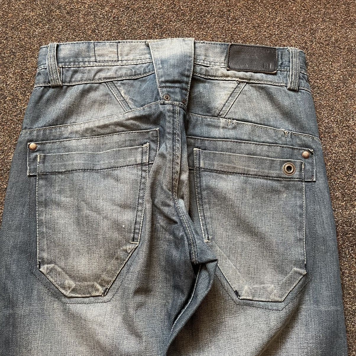 Vintage Vintage 90s Baggy Distressed Wide Leg Jeans Grunge Logo 33 Size 33" - 5 Thumbnail