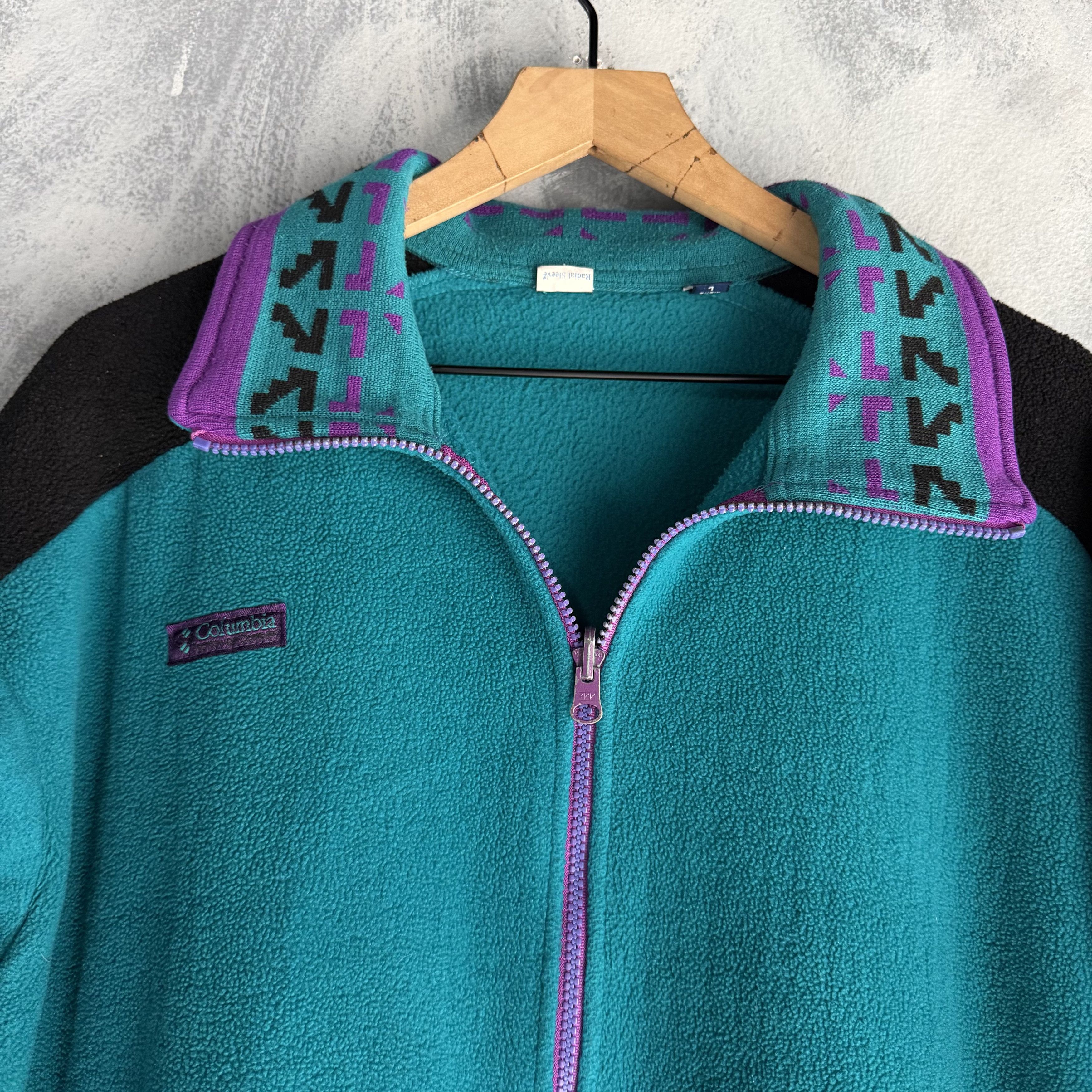 Columbia Vtg Columbia Full Zip Fleece Jacket Aztec USA Radial Sleeve Size US L / EU 52-54 / 3 - 2 Thumbnail