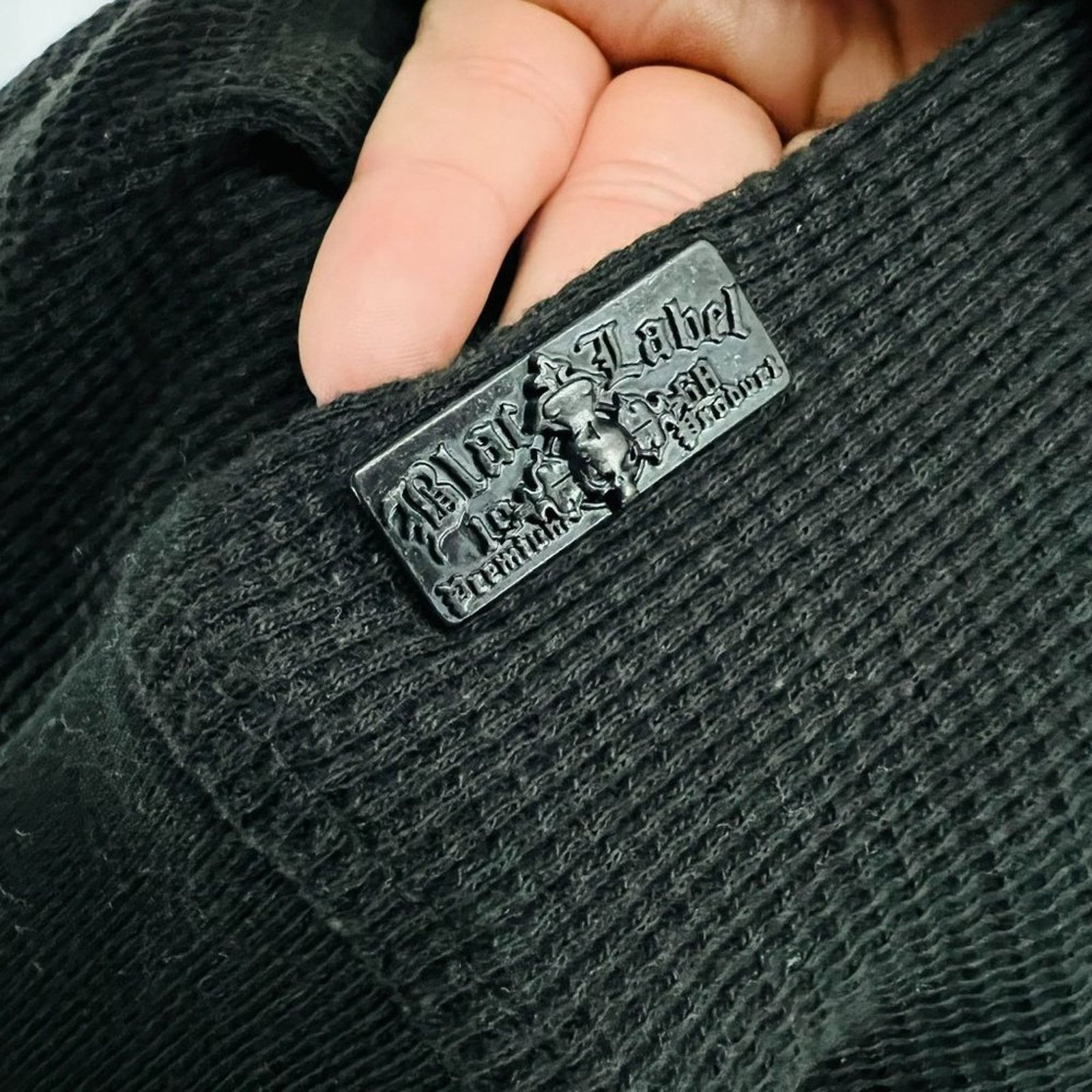 Black Label Blac Label Black Thermal Studded Shoulder Long Sleeve Size S / US 4 / IT 40 - 4 Thumbnail