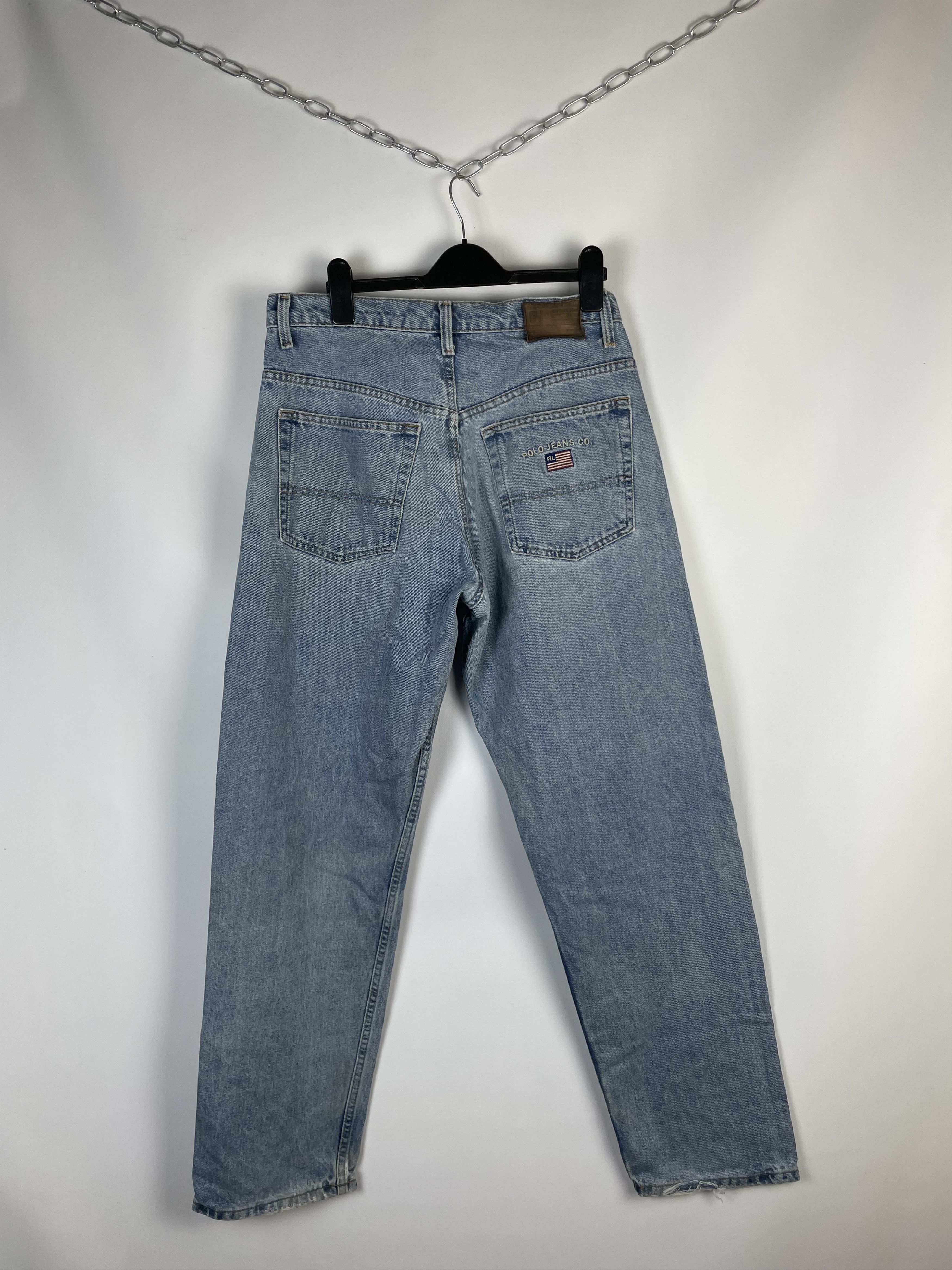 Polo Ralph Lauren VINTAGE POLO JEANS CO BAGGY DENIM FADED BLUE Size US 32 / EU 48 - 1 Thumbnail