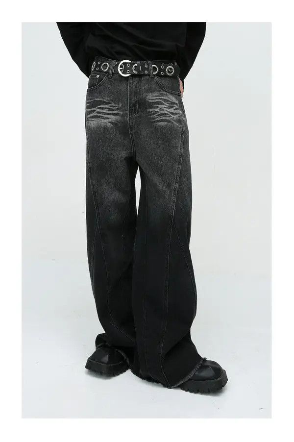 Japanese Brand Kuroda x Etou Street retro patchwork loose washed jeans Size US 32 / EU 48 - 2 Thumbnail