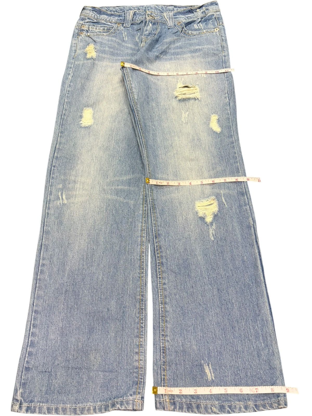 Diesel Vintage Japanese Brand Faded Wash Distress Loose Jeans Size 31" - 8 Thumbnail