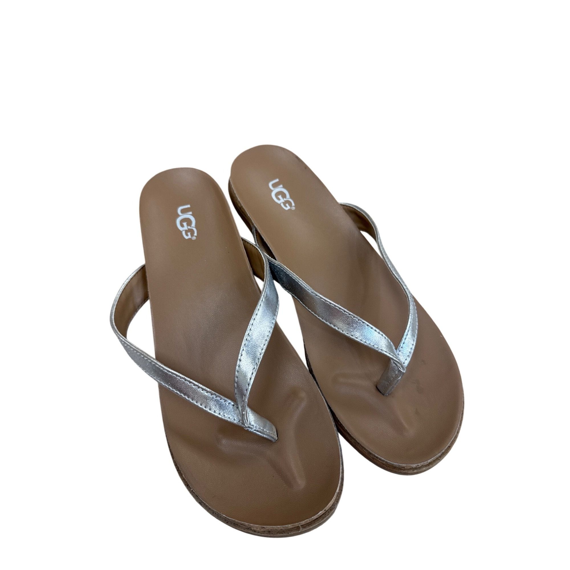 Ugg UGG Womens Silver Metallic Slip-On Sandals Size 4 SKU 8216 Size US 4 / IT 34 - 10 Thumbnail