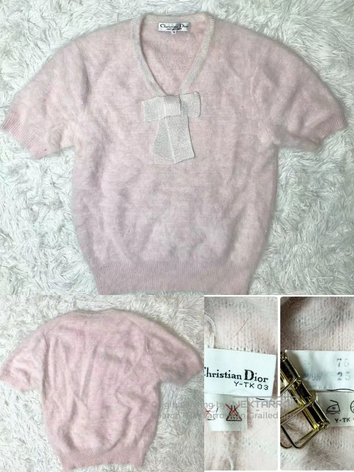 Dior dior macaron pink knit bow top. Size US S / EU 44-46 / 1 - 4 Thumbnail