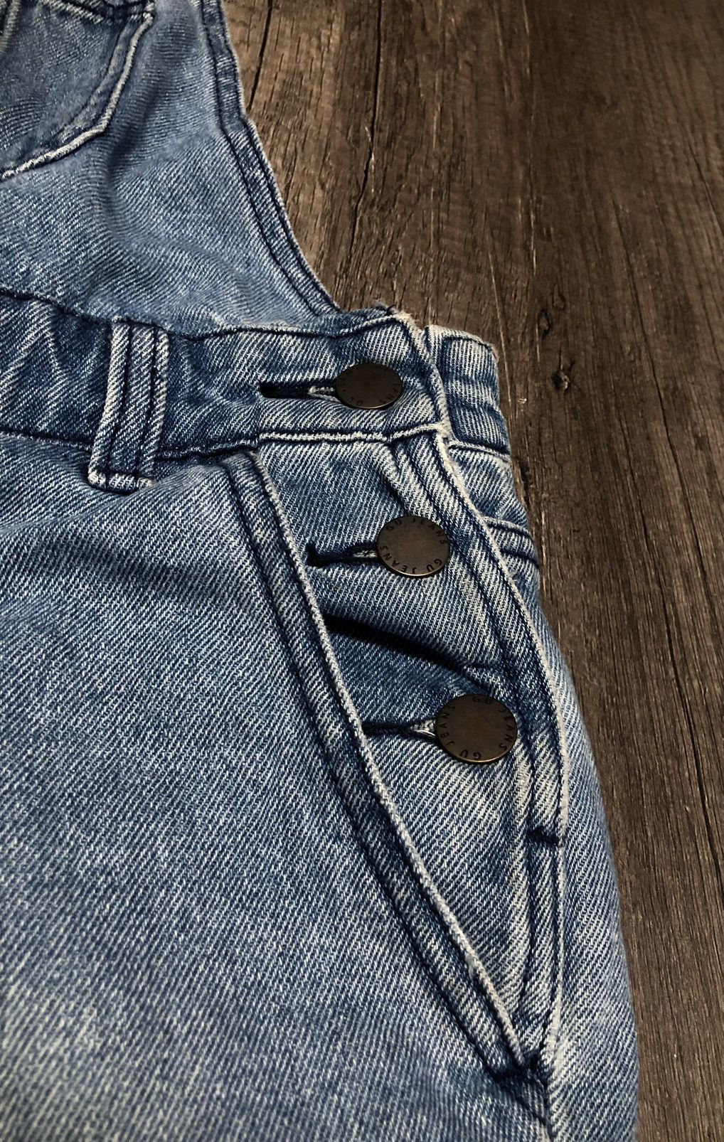GU × Japanese Brand GU OVERALL DISTRESSED DENIM UNISEX Size US 32 / EU 48 - 7 Thumbnail