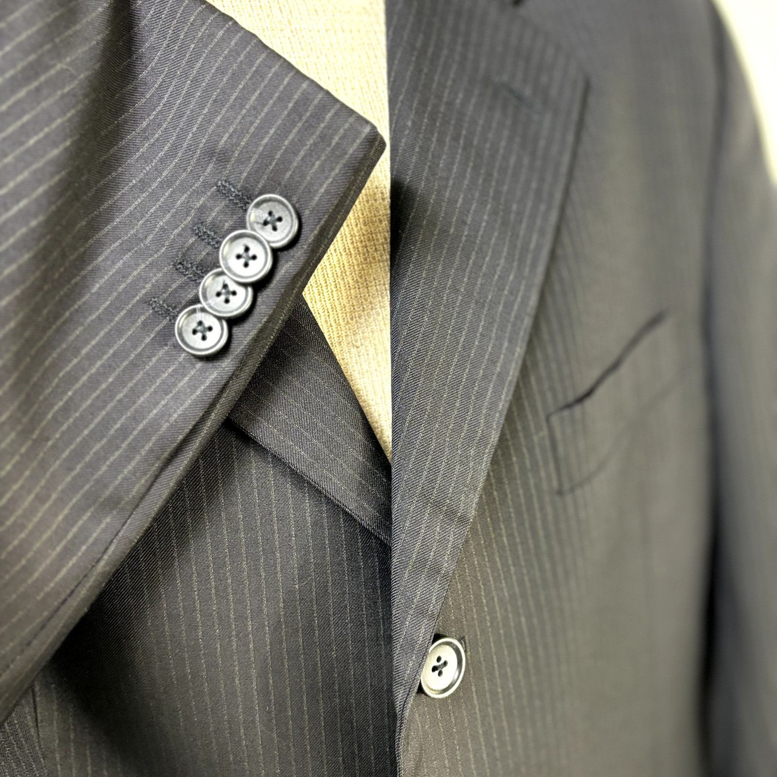 Other Pavone Sport Coat Lessona Superclass 120s Striped Blazer Sz Size 42S - 4 Thumbnail