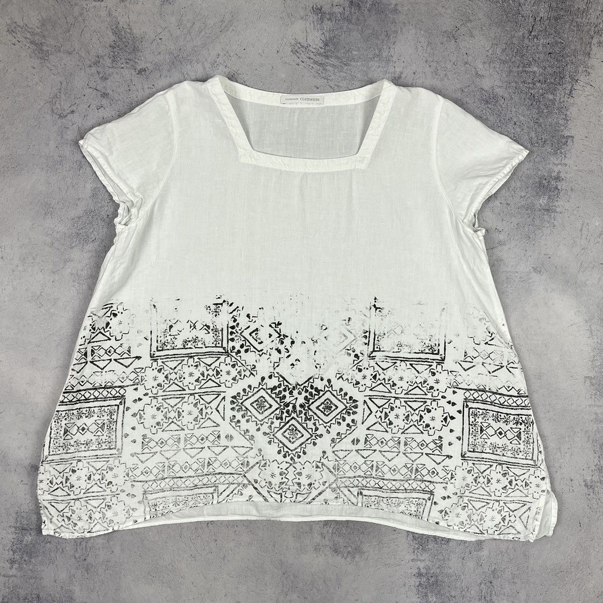 Other Elemente Clemente ladies avant garde lagenlook linen blouse Size L / US 10 / IT 46 - 2 Thumbnail