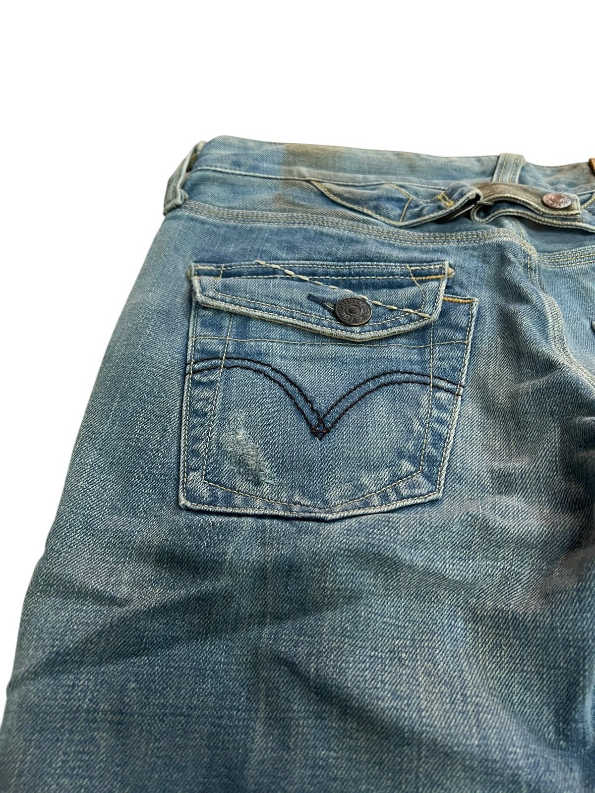 Levi's × Levi's Vintage Clothing 🌈90’s Style Levis Lot 907 Distress Mud Wash Flare Jean Japan Size US 28 / EU 44 - 13 Thumbnail
