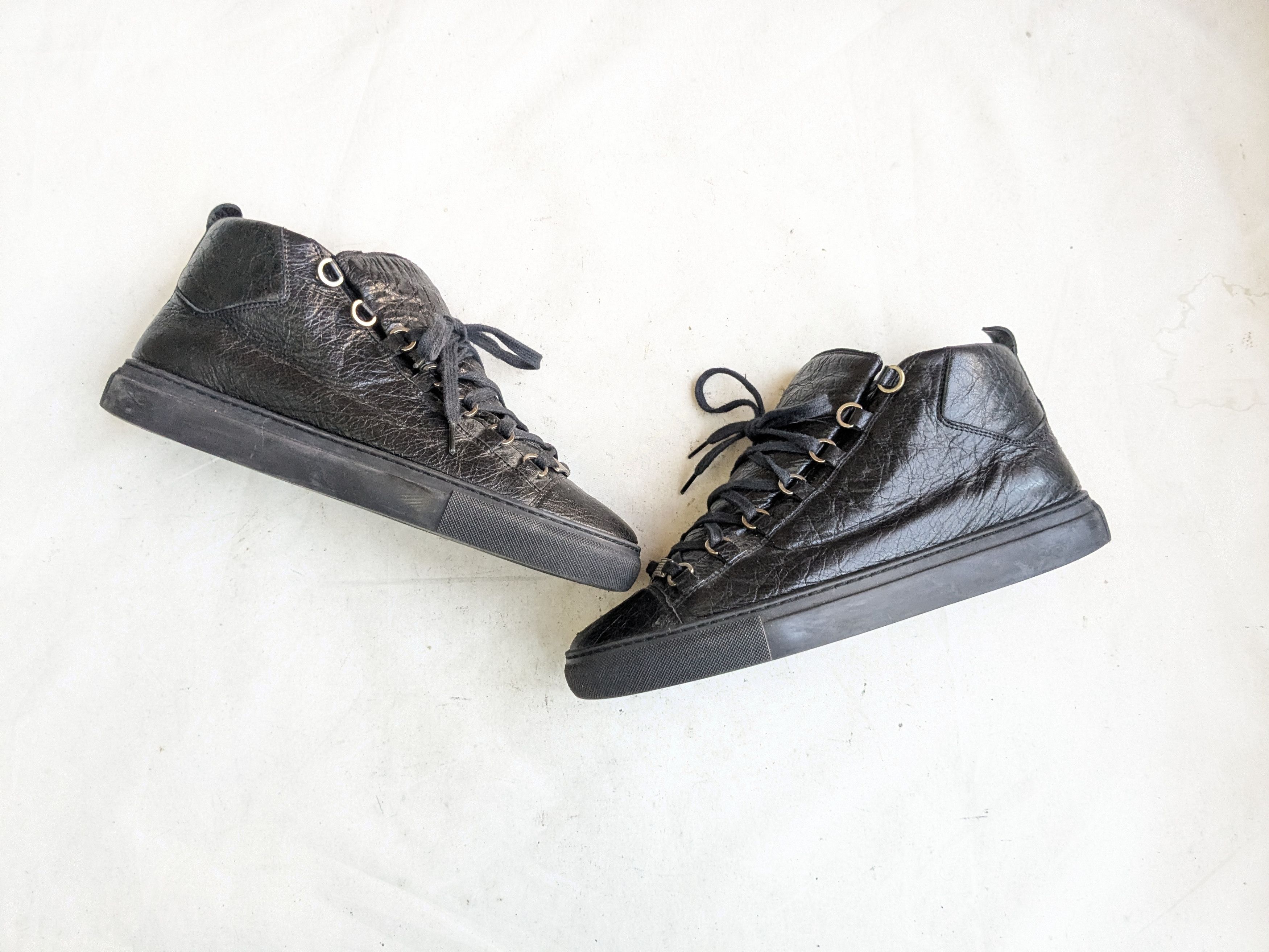 Balenciaga Balenciaga Arena Sneakers Black 10 Leather High Tops Size US 10 / EU 43 - 1 Thumbnail
