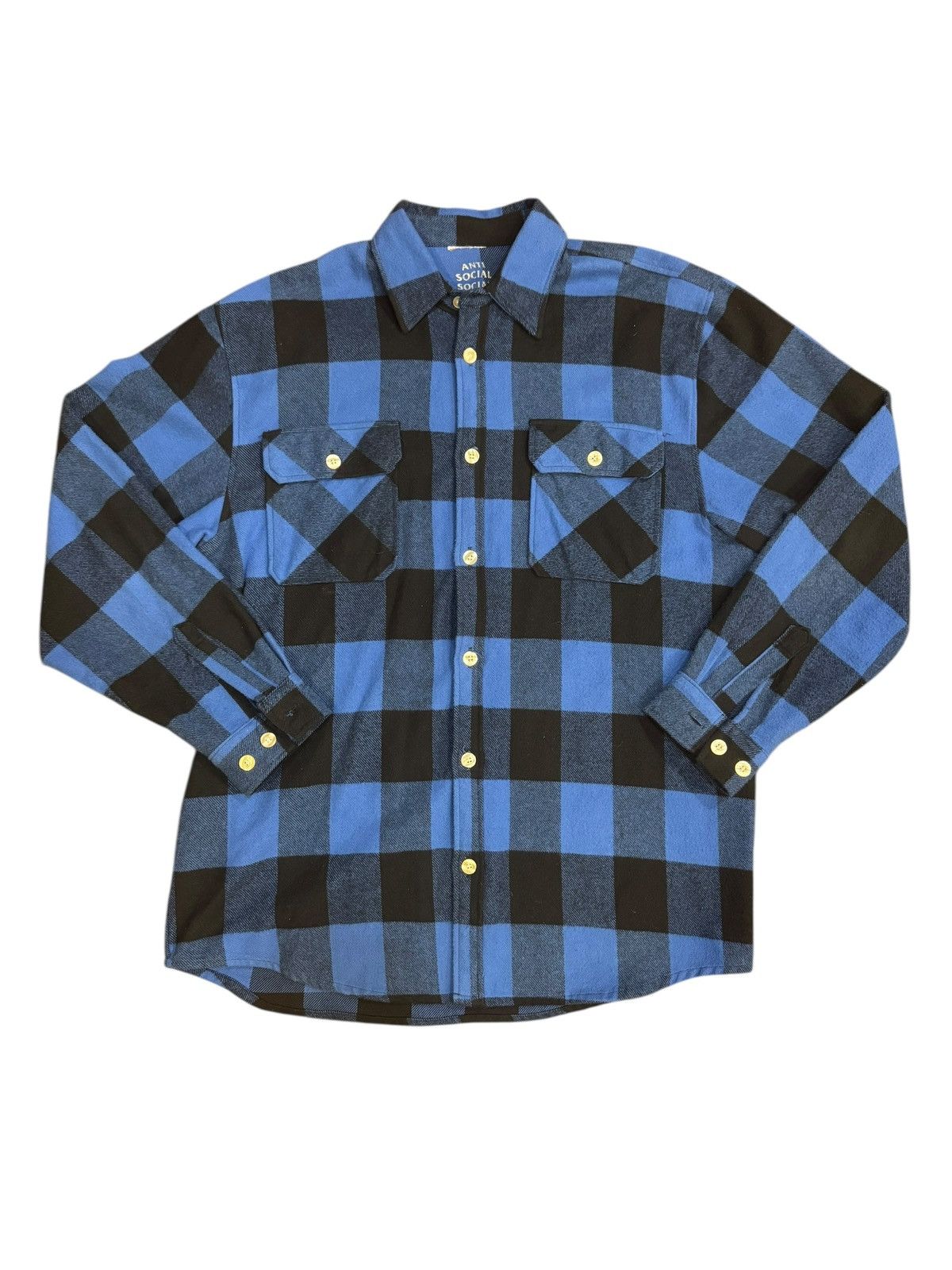 Anti Social Social Club Anti Social Social Club ASSC Blue Plaid BLUR Flannel XL New Size US XL / EU 56 / 4 - 2 Thumbnail