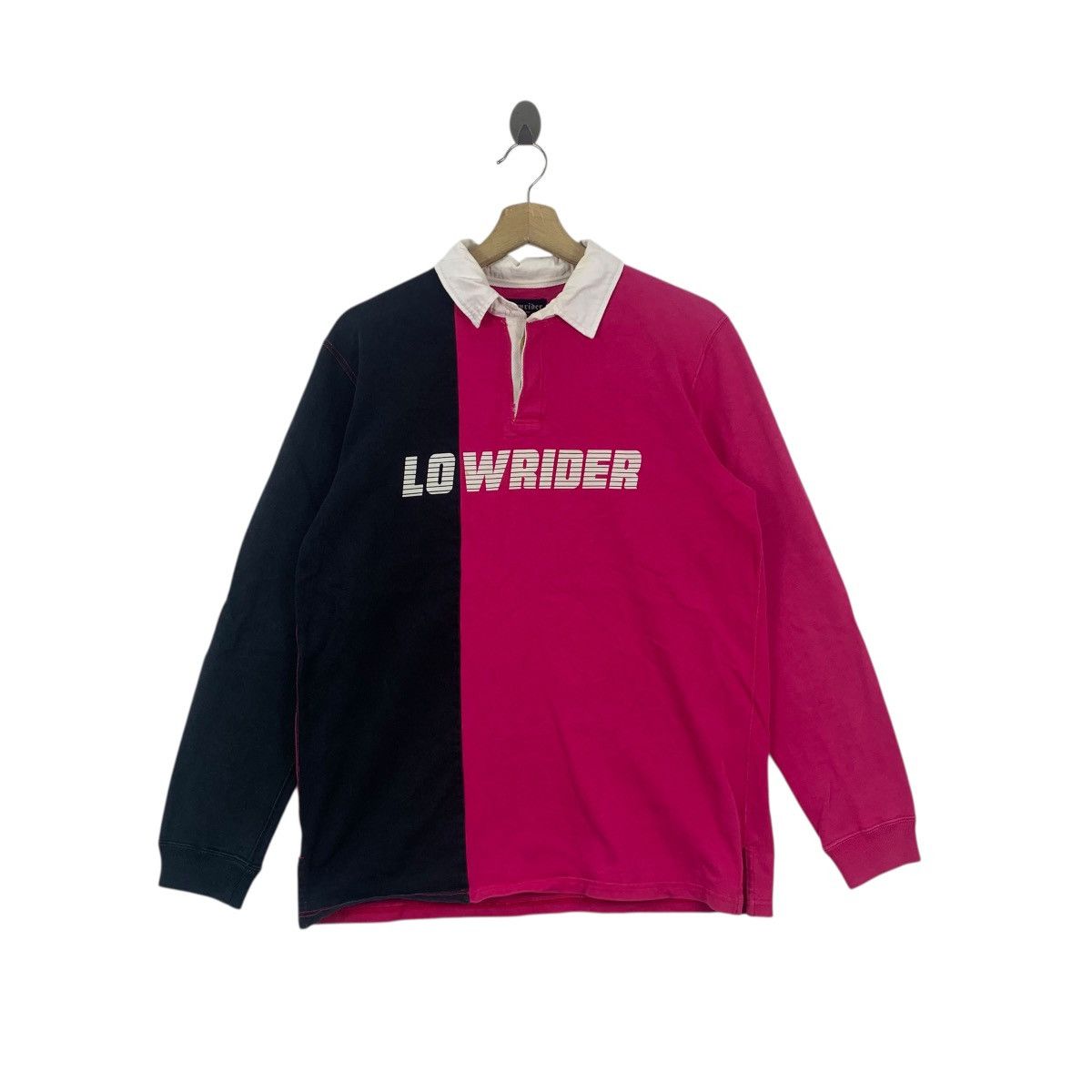 Vintage Vintage LOWRIDER LONDON Design Studio Polo Rugby Tee Shirt Size US M / EU 48-50 / 2 - 1 Thumbnail