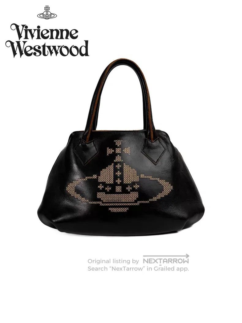 Vivienne Westwood size OS Large Leather Handbag Boston Bag