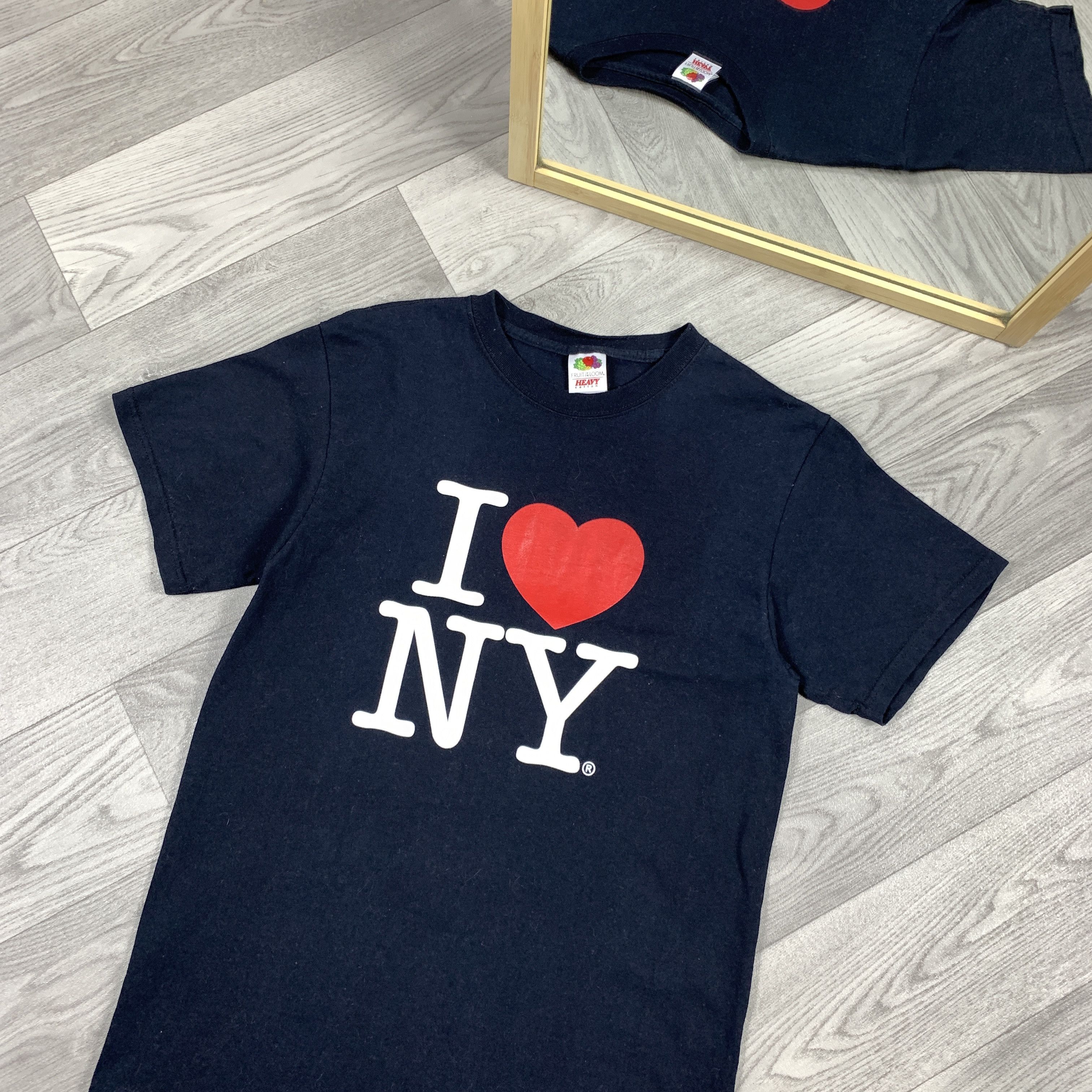 Vintage Vintage I Love New York ❤️ 90s Black Graphic Heavy Tee Shirt Size US M / EU 48-50 / 2 - 3 Thumbnail