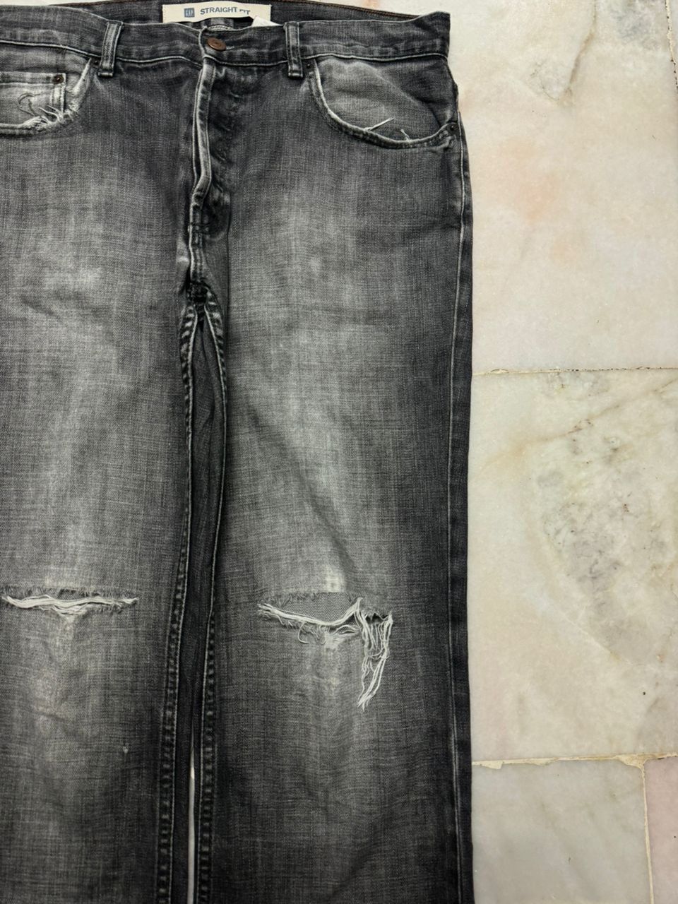 Gap 💥Thrashed Grunge💥90s Gap Mudwash Distressed Straight Fit Size US 32 / EU 48 - 5 Thumbnail