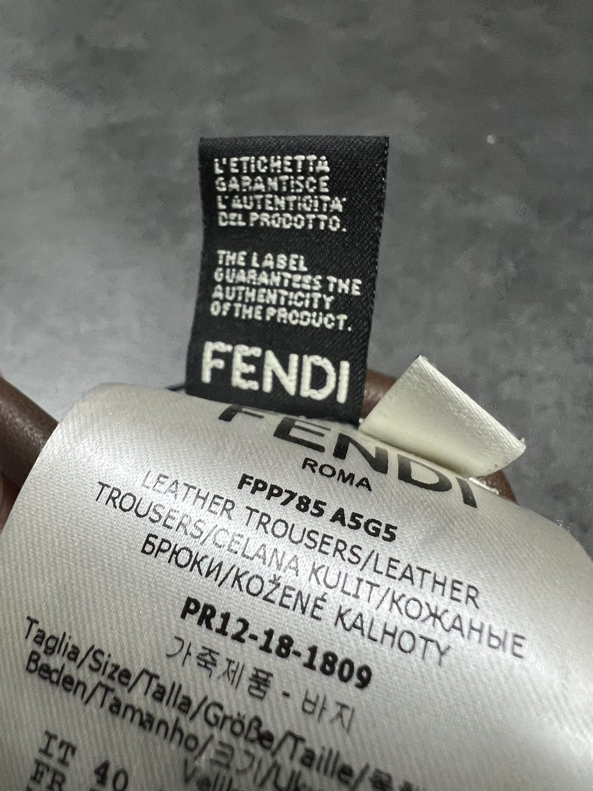 Designer × Fendi RRP 3800$ Fendi Run Away Goat leather Pants Trousers Size 27" / US 4 / IT 40 - 10 Thumbnail