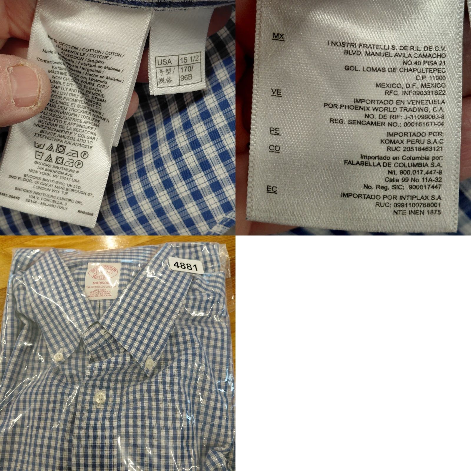 Brooks Brothers Brooks Brothers Madison Shirt Mens 15.5 34 Medium Blue Non Iron Button-Down Size US L / EU 52-54 / 3 - 9 Thumbnail