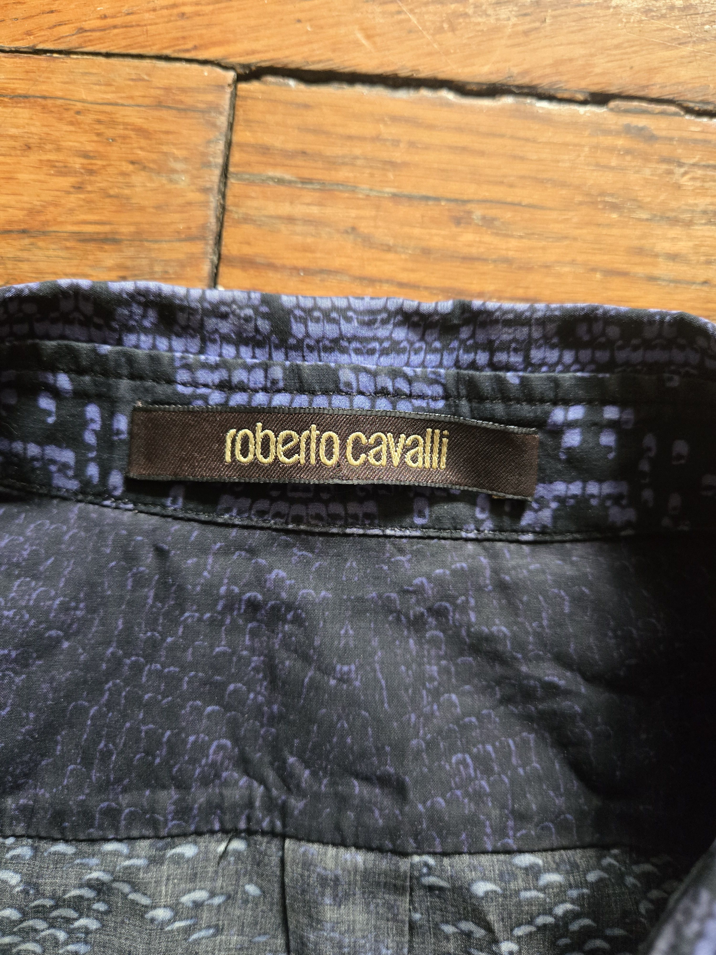 Roberto Cavalli Vtg Y2K Roberto Cavalli M 40 Gradient Blue made in Italy Size US M / EU 48-50 / 2 - 2 Thumbnail