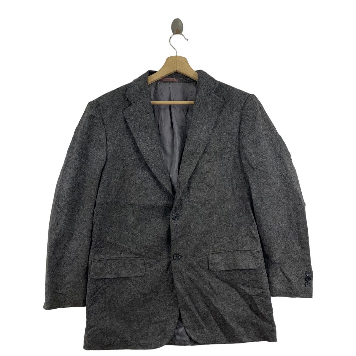Japanese Brand KANSAI YAMAMOTO Japanese Brand Plain Grey Blazer Coat Jacket Size US L / EU 52-54 / 3 - 1 Thumbnail
