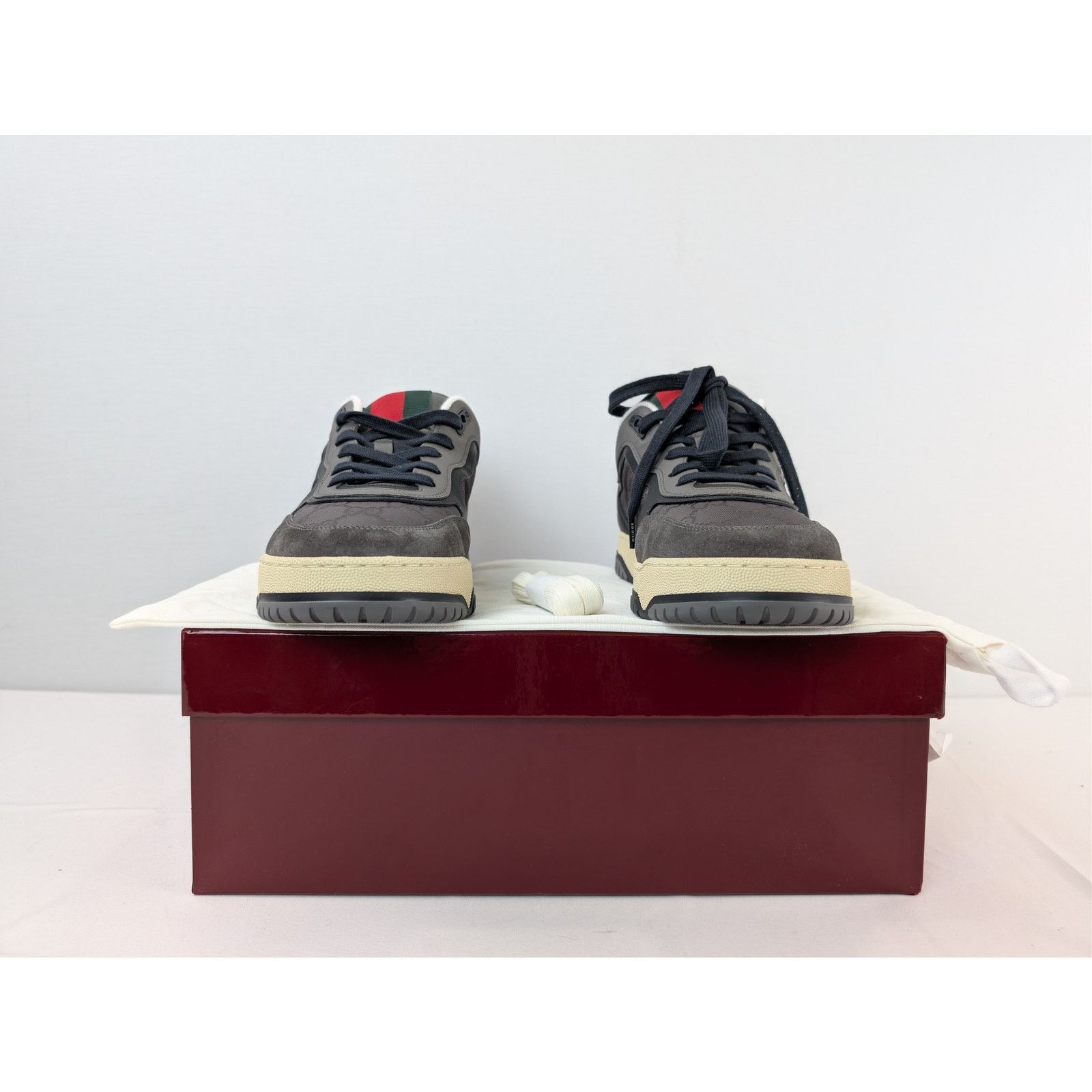Gucci o1rshd1 GG nylon with suede and leather trims sneakers Size US 11.5 / EU 44-45 - 17 Thumbnail
