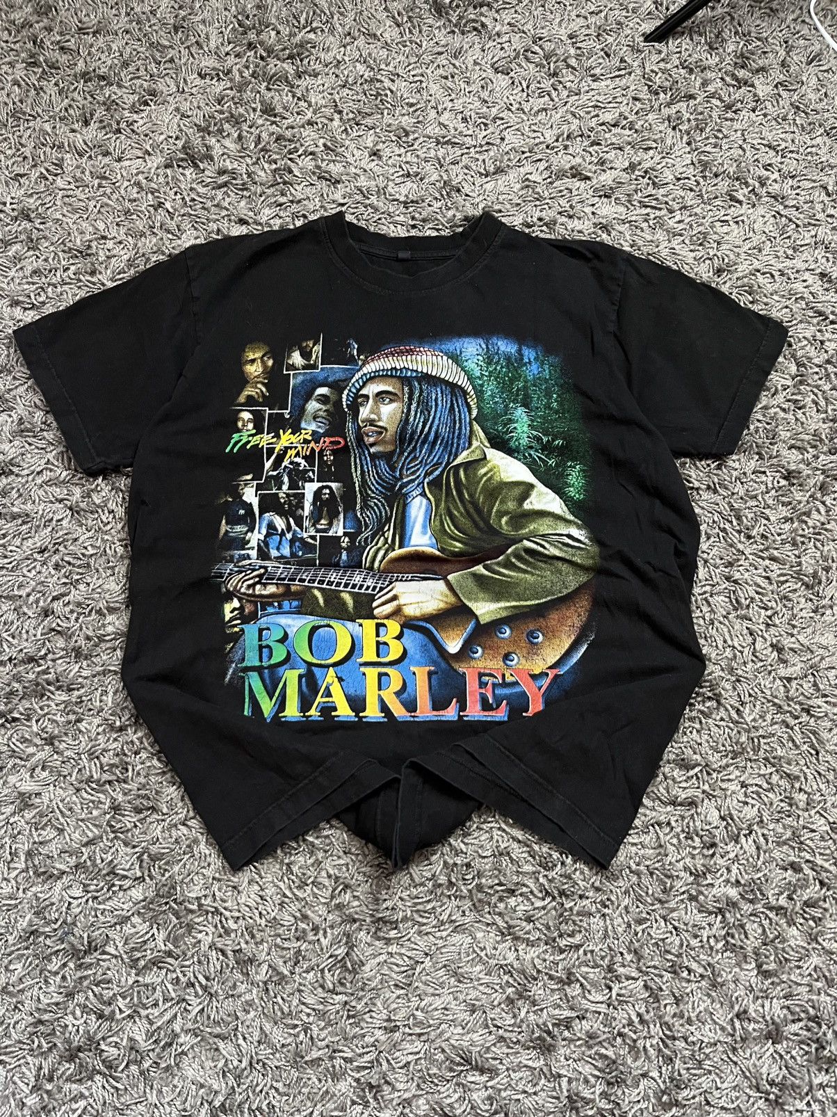 Bob Marley Vintage Bob Marley "Free Your Mind" Rap Tee Style T-Shirt Size US XXL / EU 58 / 5 - 2 Thumbnail