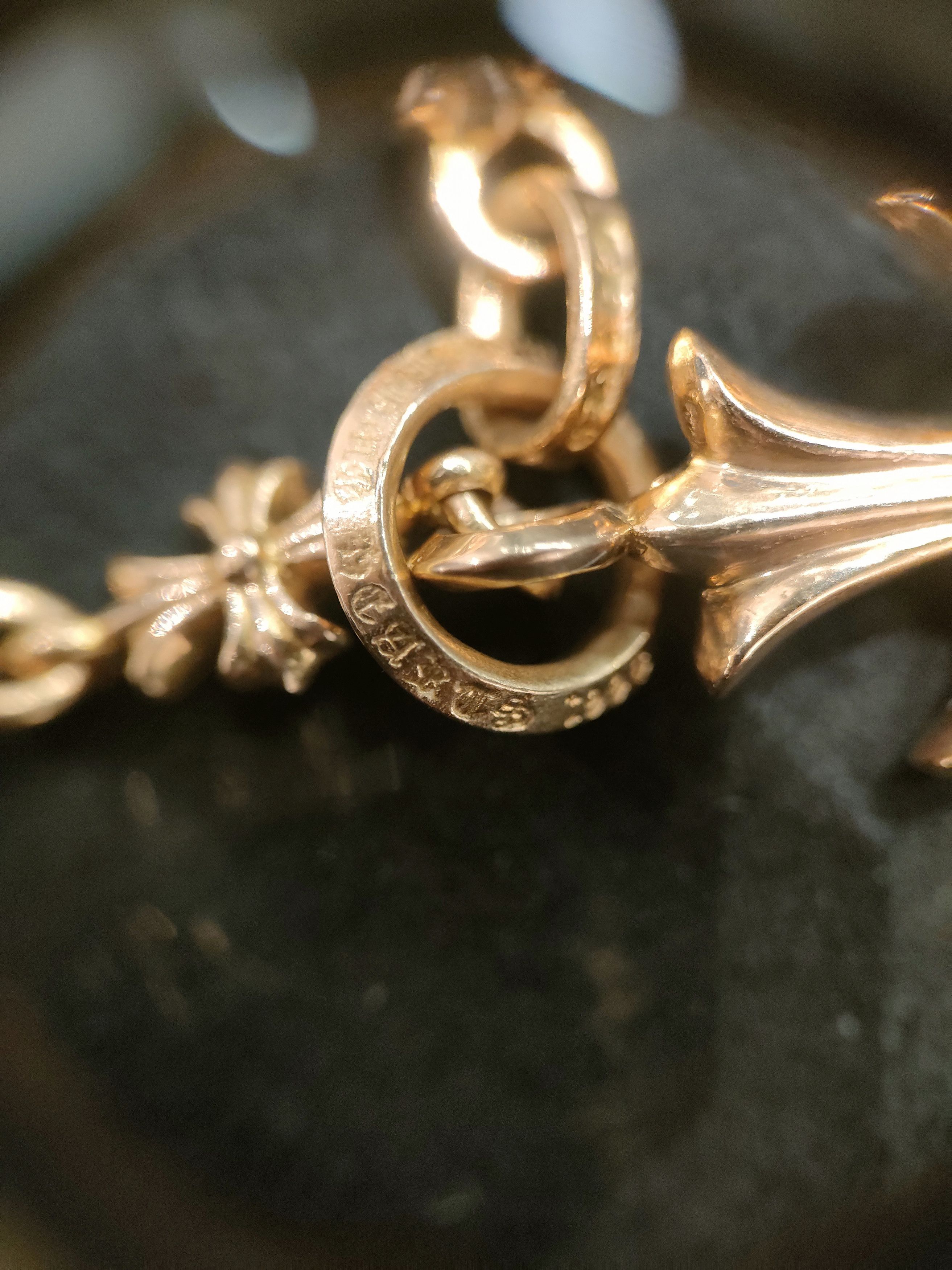 Chrome Hearts Chrome Hearts 22K Gold Tiny E Chokechain Necklace Size ONE SIZE - 20 Thumbnail