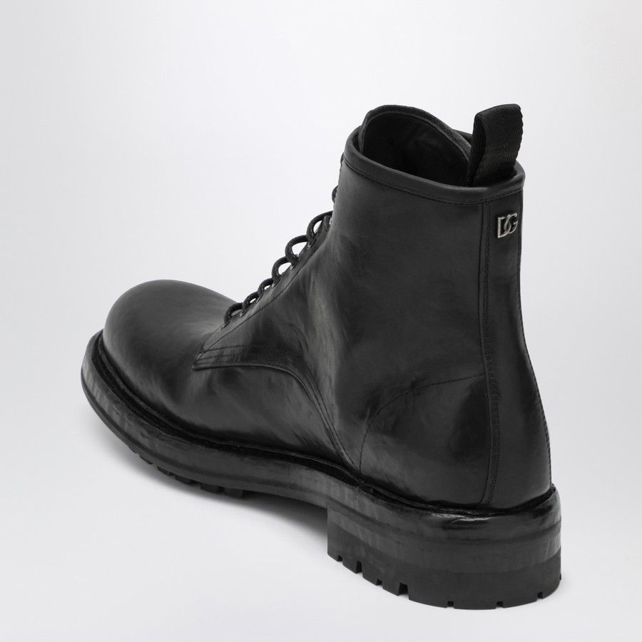 Dolce & Gabbana o1d2blof0226 Leather Ankle Boots in Black Size US 7.5 / EU 40-41 - 4 Thumbnail