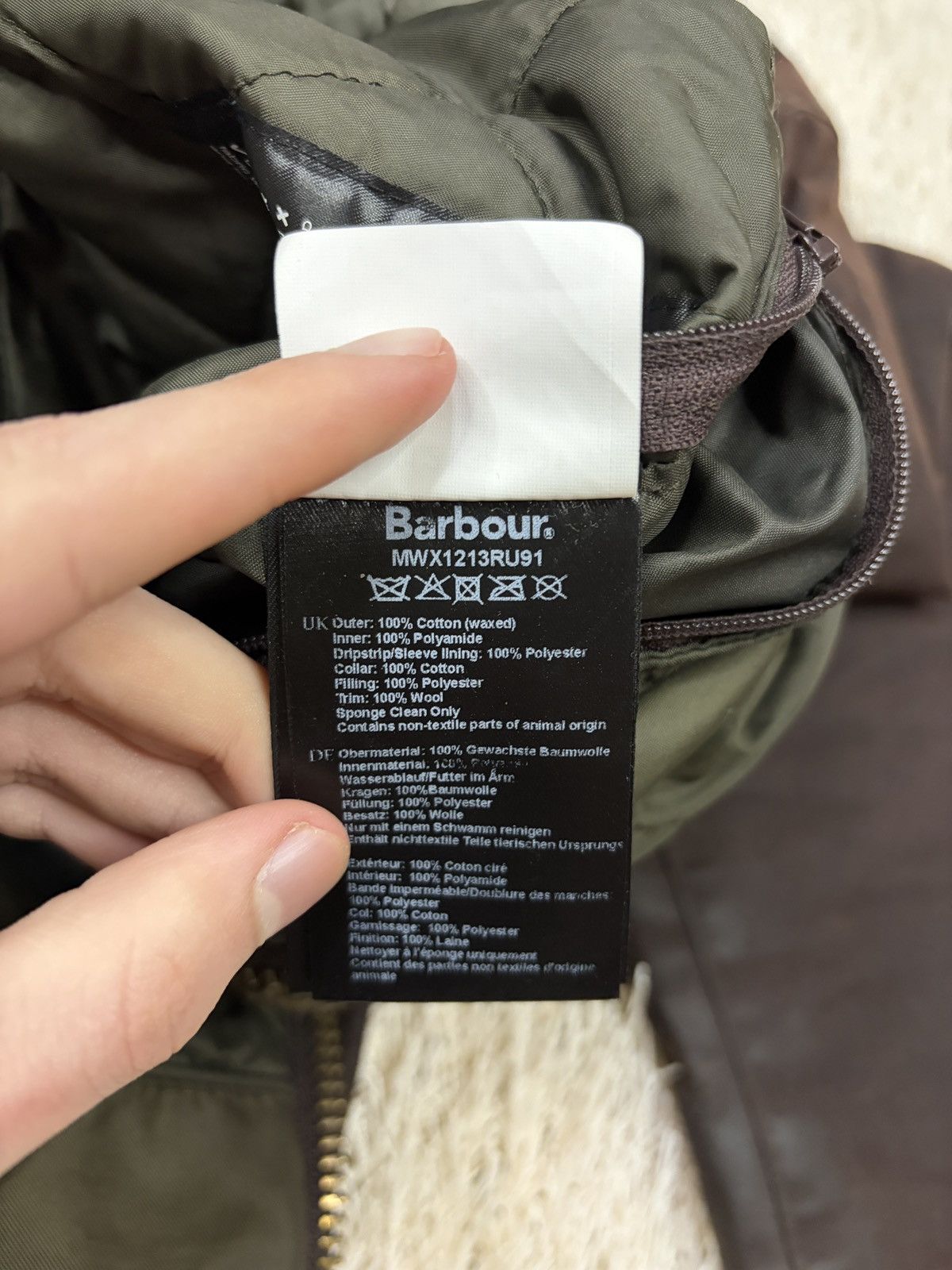 Barbour Barbour Hereford Wax Jacket Brown Men's M waxed cotton Size US M / EU 48-50 / 2 - 6 Thumbnail