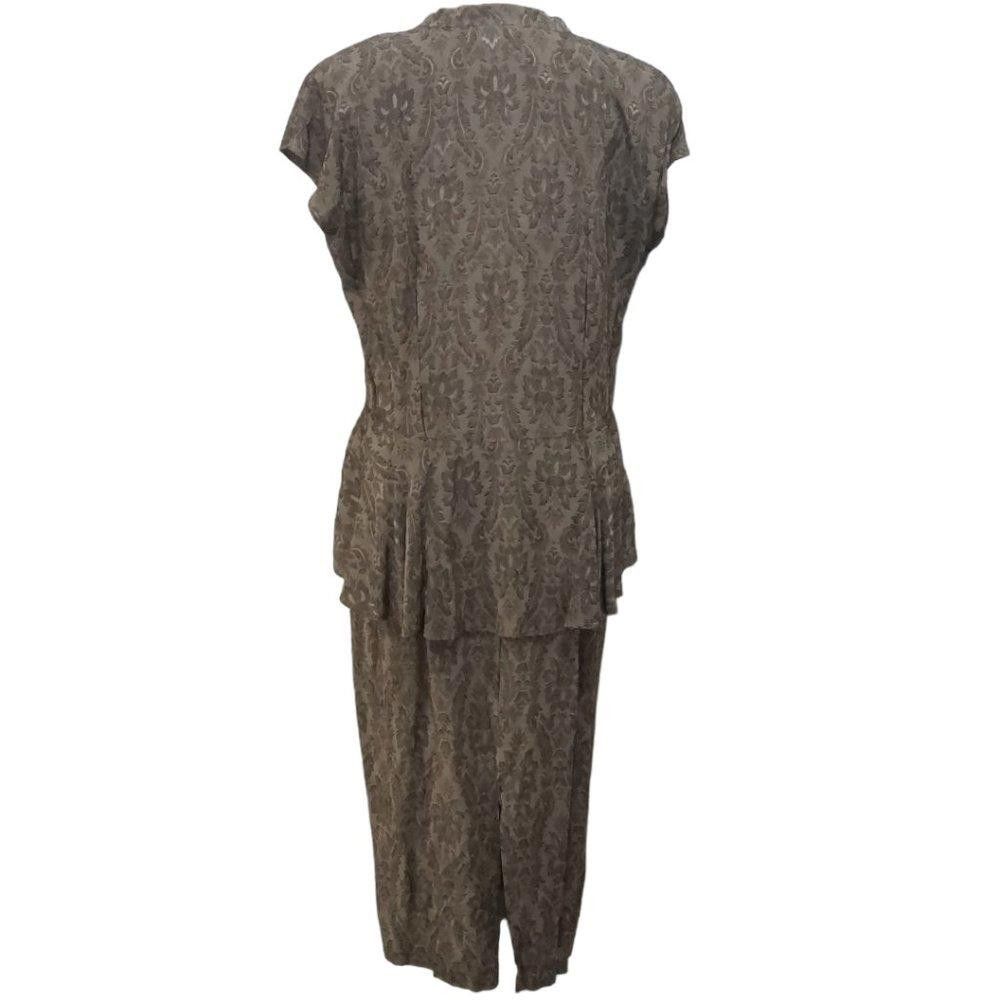 Designer CT527 Marshall Rousso Copper Floral Dress 14 Size XL / US 12-14 / IT 48-50 - 5 Thumbnail