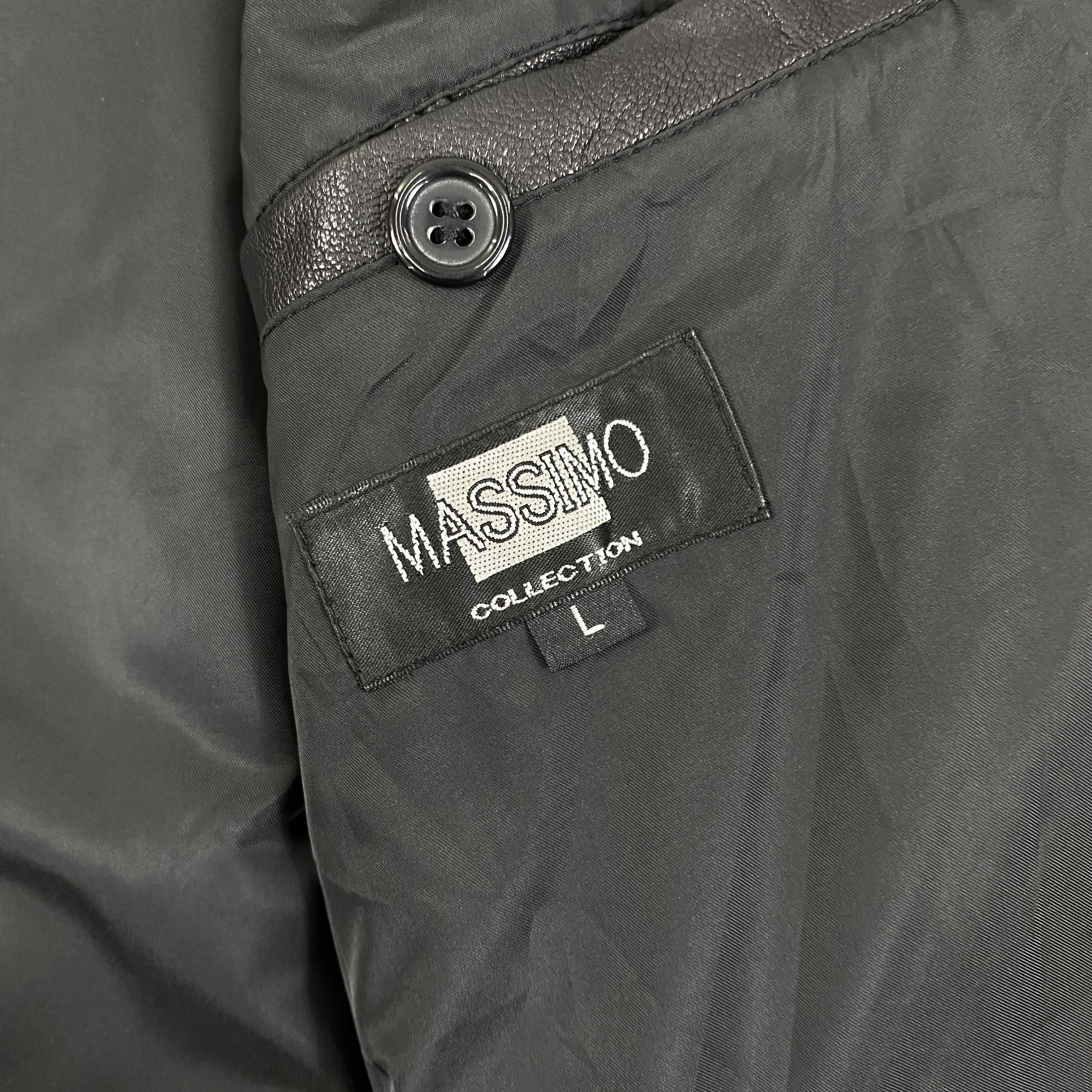If Six Was Nine Vintage Massimo Collection Biker Black Jacket- J427 Size US L / EU 52-54 / 3 - 12 Thumbnail