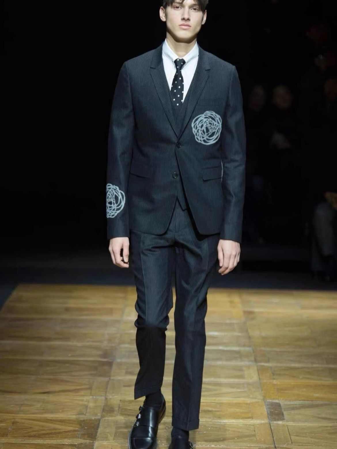 Dior Dior Homme 14AW Runway Flower Stitches Jacket-2507 Size US S / EU 44-46 / 1 - 9 Thumbnail