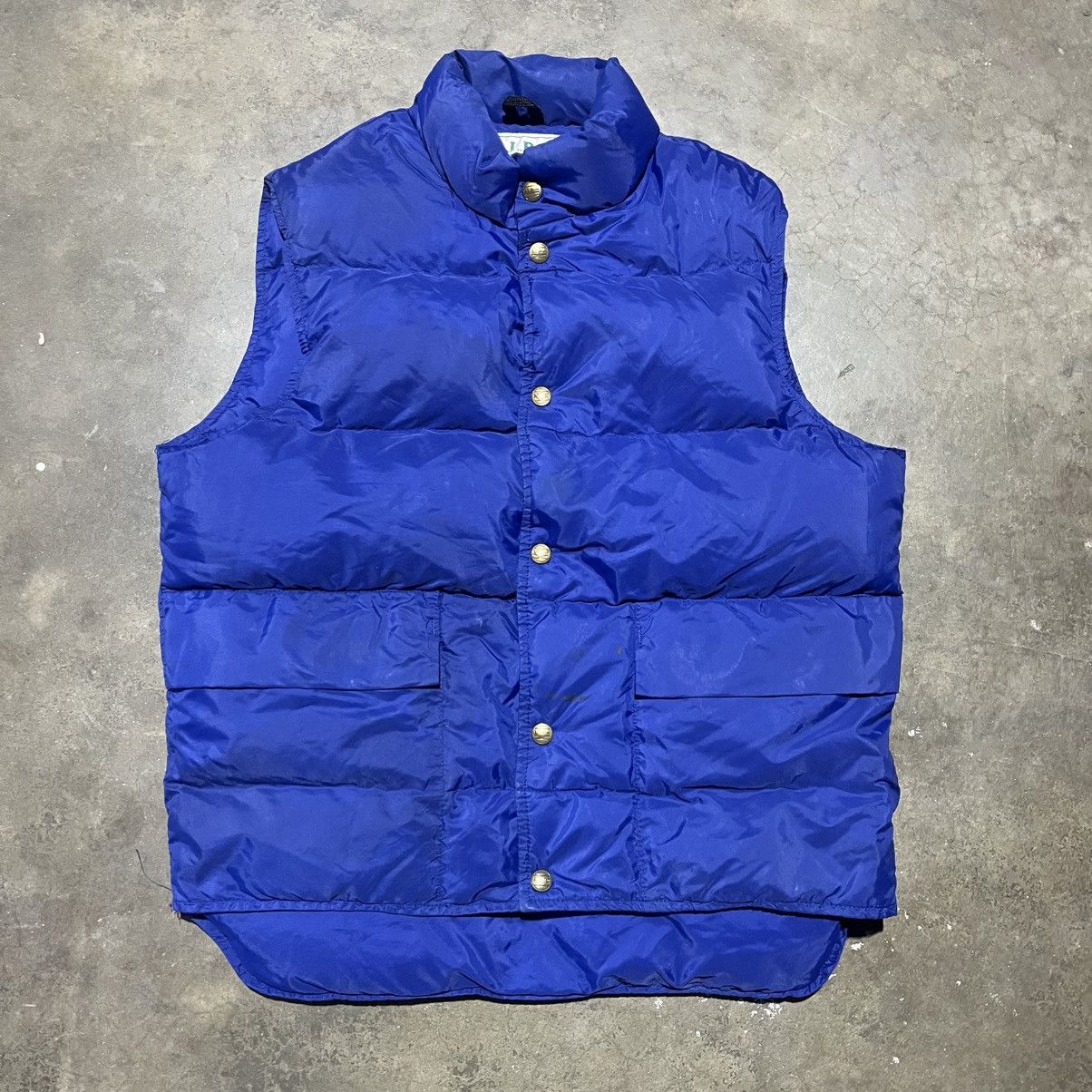 Vintage 80s L.L. Bean Blue Goose Down Boxy Puffer Vest