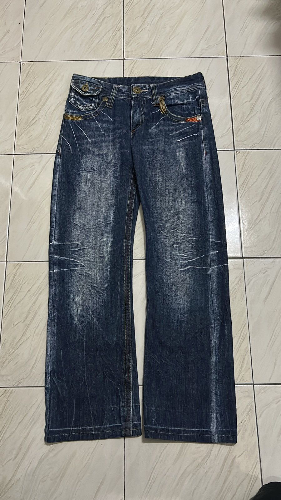 If Six Was Nine × Japanese Brand × Le Grande Bleu (L.G.B.) Casse Jeans Rare Vintage Design Size 28" / US 6 / IT 42 - 1 Thumbnail