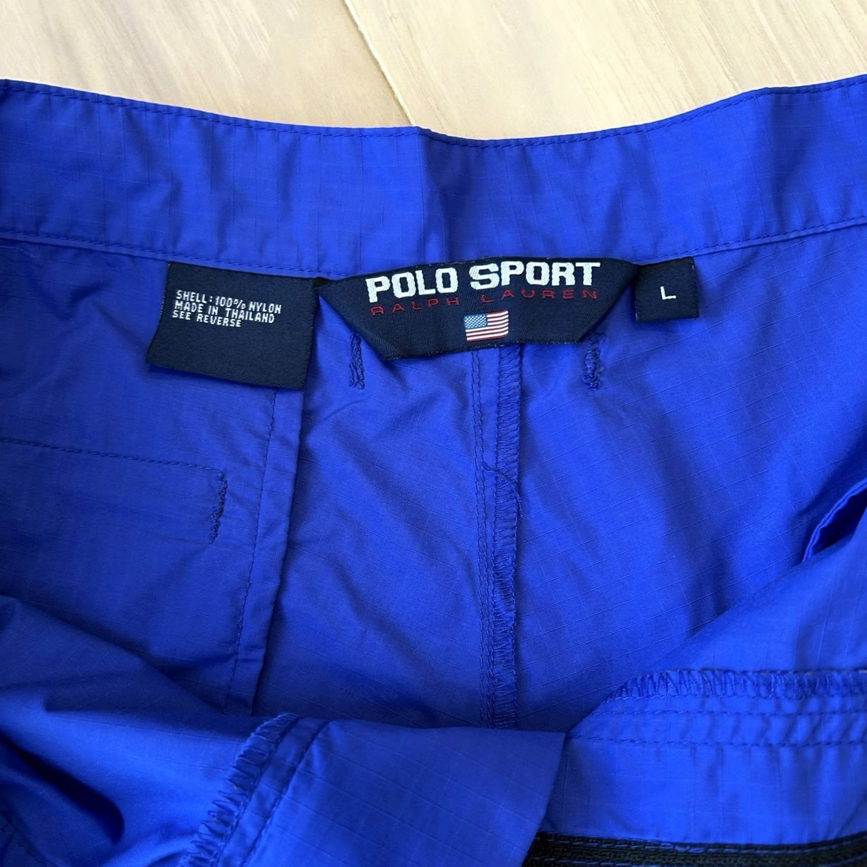 Polo Ralph Lauren VINTAGE Polo Sport Ralph Lauren Swim Trunks Unlined 5” Inseam Men’s Large Blue Nylon Trunks Mens L Blue Polo Sport Swim Bottoms Size US L / EU 52-54 / 3 - 5 Thumbnail