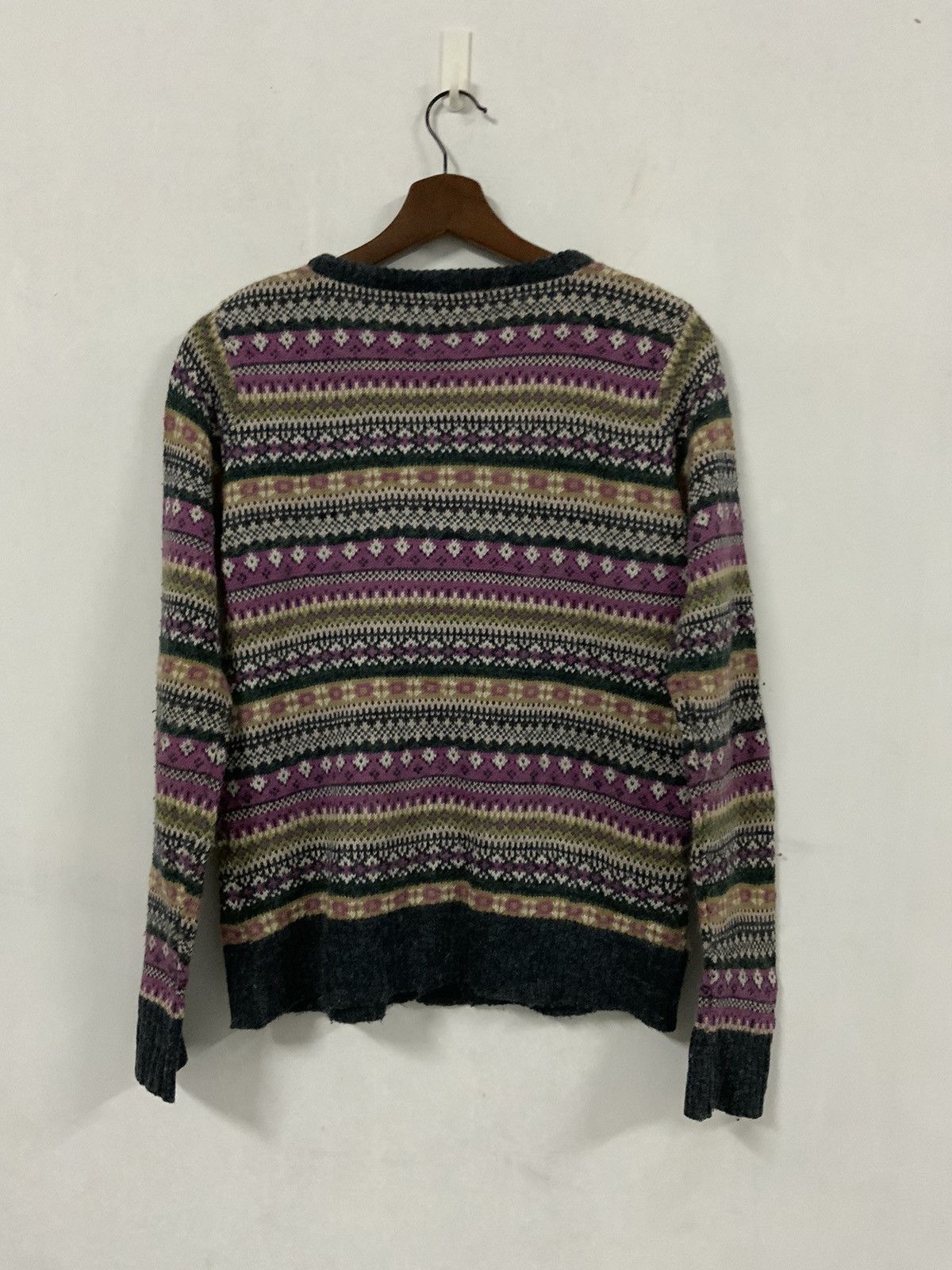 Japanese Brand Clessidra Native Avant Garde Handknit Knit Sweater Size US M / EU 48-50 / 2 - 2 Thumbnail