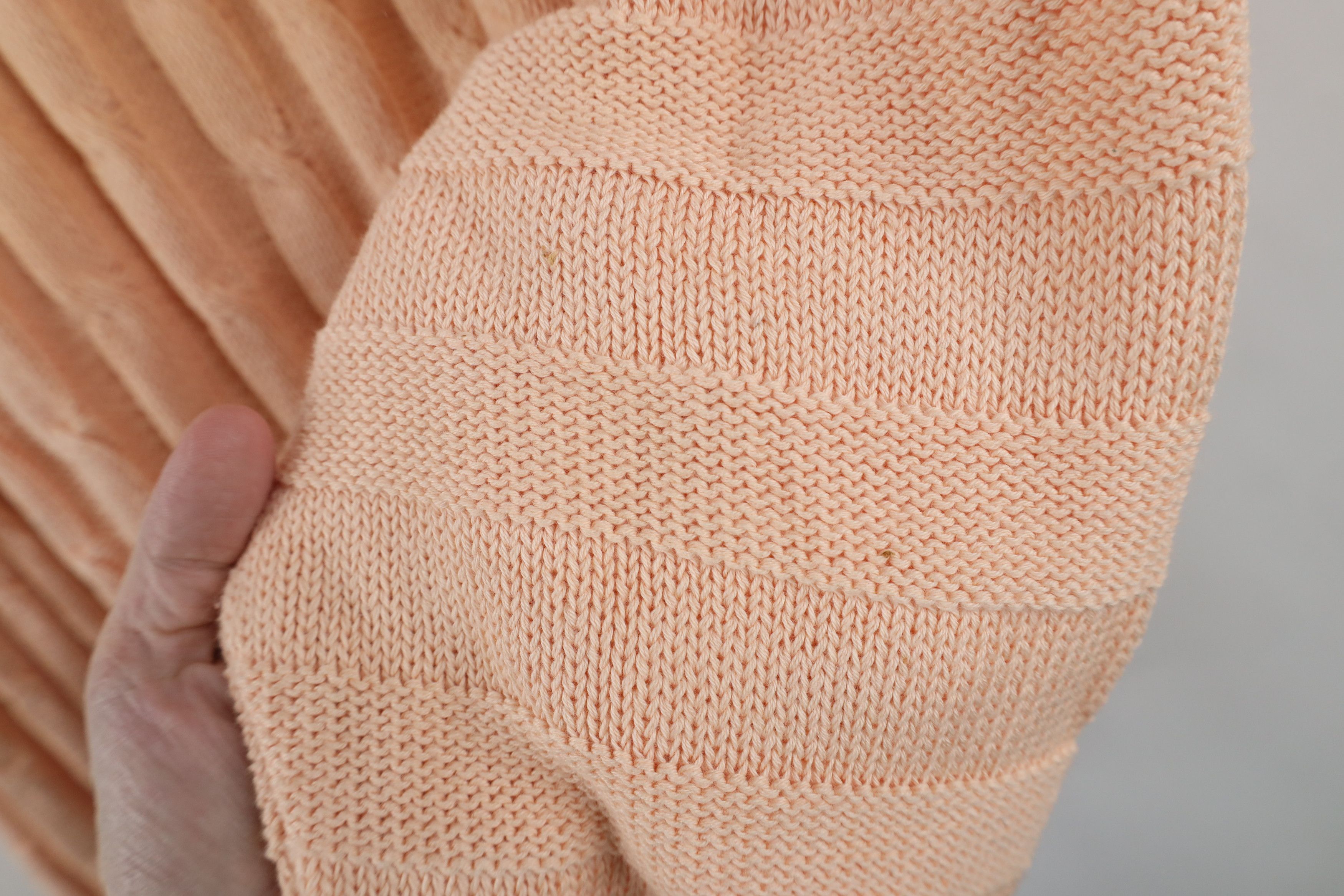 Vintage Vintage 90s Streetwear Cotton Chunky Cable Knit Sweater Pink Size US L / EU 52-54 / 3 - 7 Thumbnail