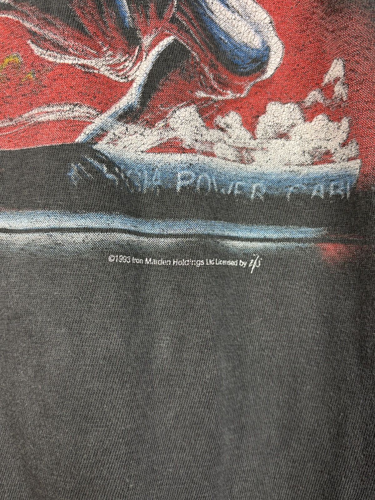 Band Tees 90s Iron Maiden 1993 A Real Live One Faded T-Shirt XL Size US XL / EU 56 / 4 - 3 Thumbnail