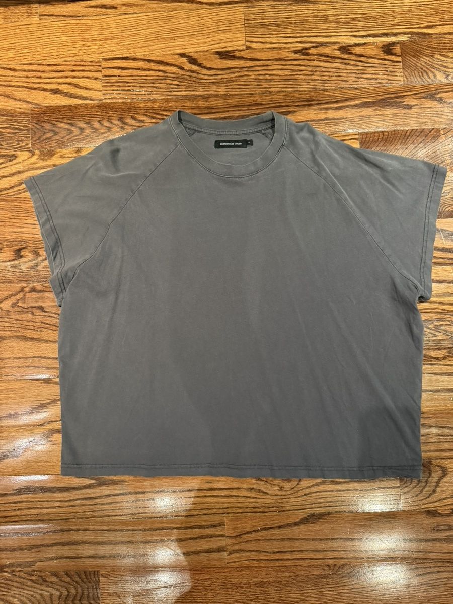 Vintage Navy Cutoff Tee Size US L / EU 52-54 / 3 - 1 Thumbnail