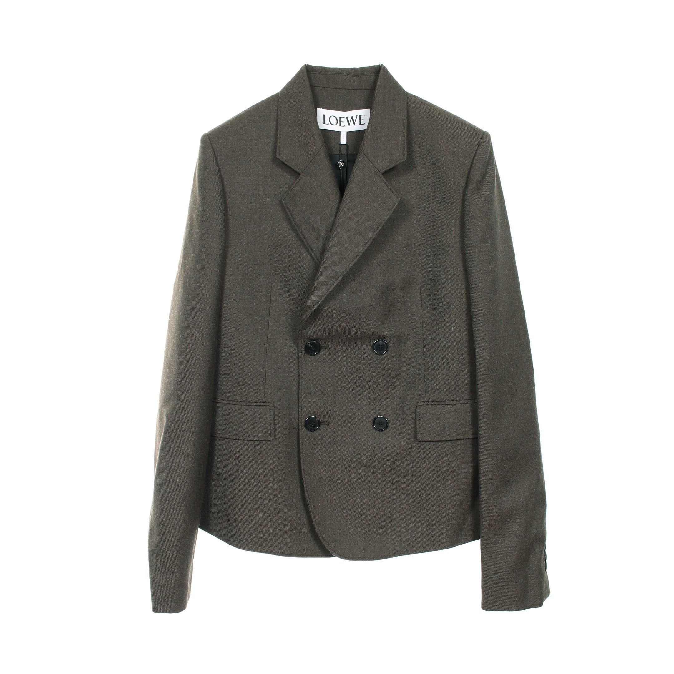 Loewe Loewe Double Breasted Tailored Jacket Wool Khaki Green Size ONE SIZE - 1 Thumbnail