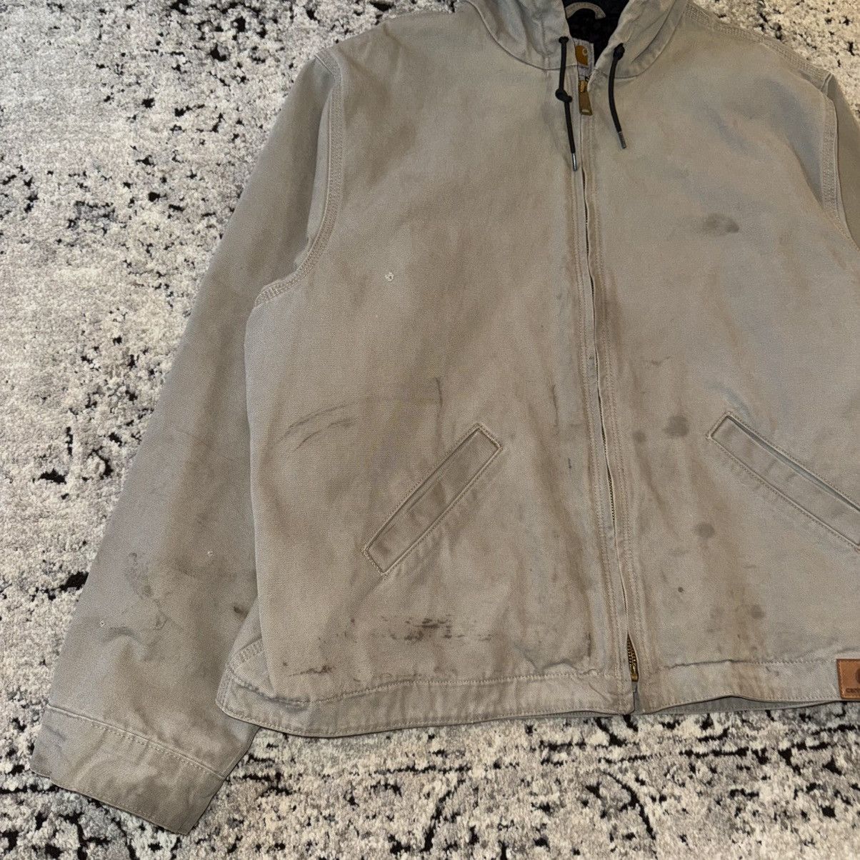 Carhartt × Vintage VINAGE CARHARTT HOODED DUCK CANVAS DISTRESSED WORK JACKET Size US XXL / EU 58 / 5 - 4 Thumbnail