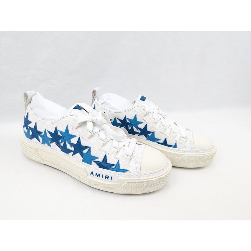 Amiri o1rshd1 Stars Court Low-Top Sneakers in Blue Size US 10 / EU 43 - 14 Thumbnail