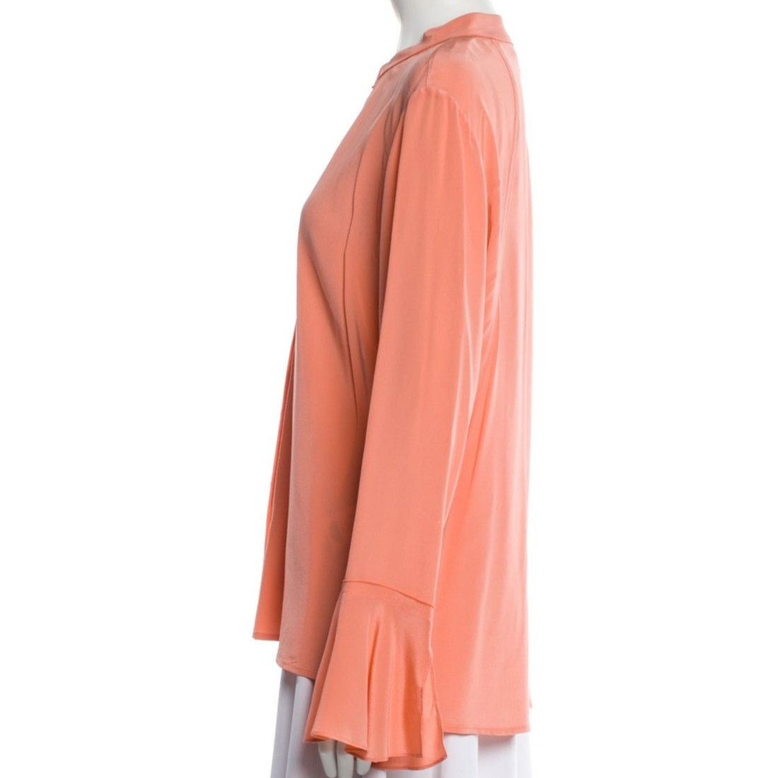 Donna Karan Vintage Donna Karan Peachy Silk Blouse M Size M / US 6-8 / IT 42-44 - 4 Thumbnail